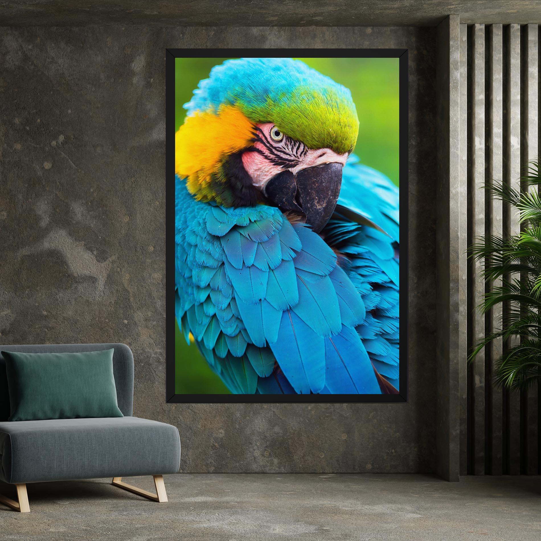 Tablou Canvas Blue Parrot mockup 7