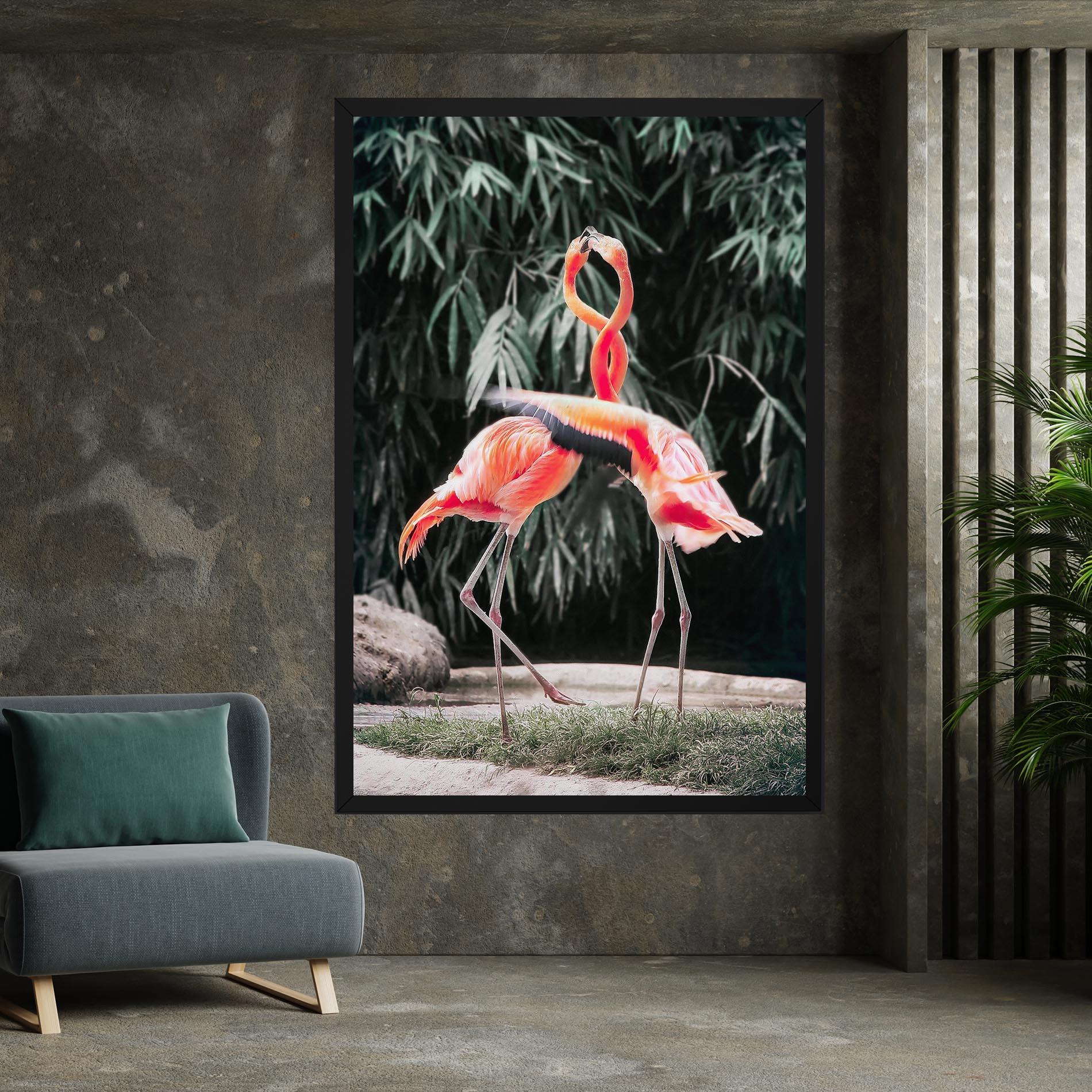 Tablou Canvas Flamingo Love mockup 7