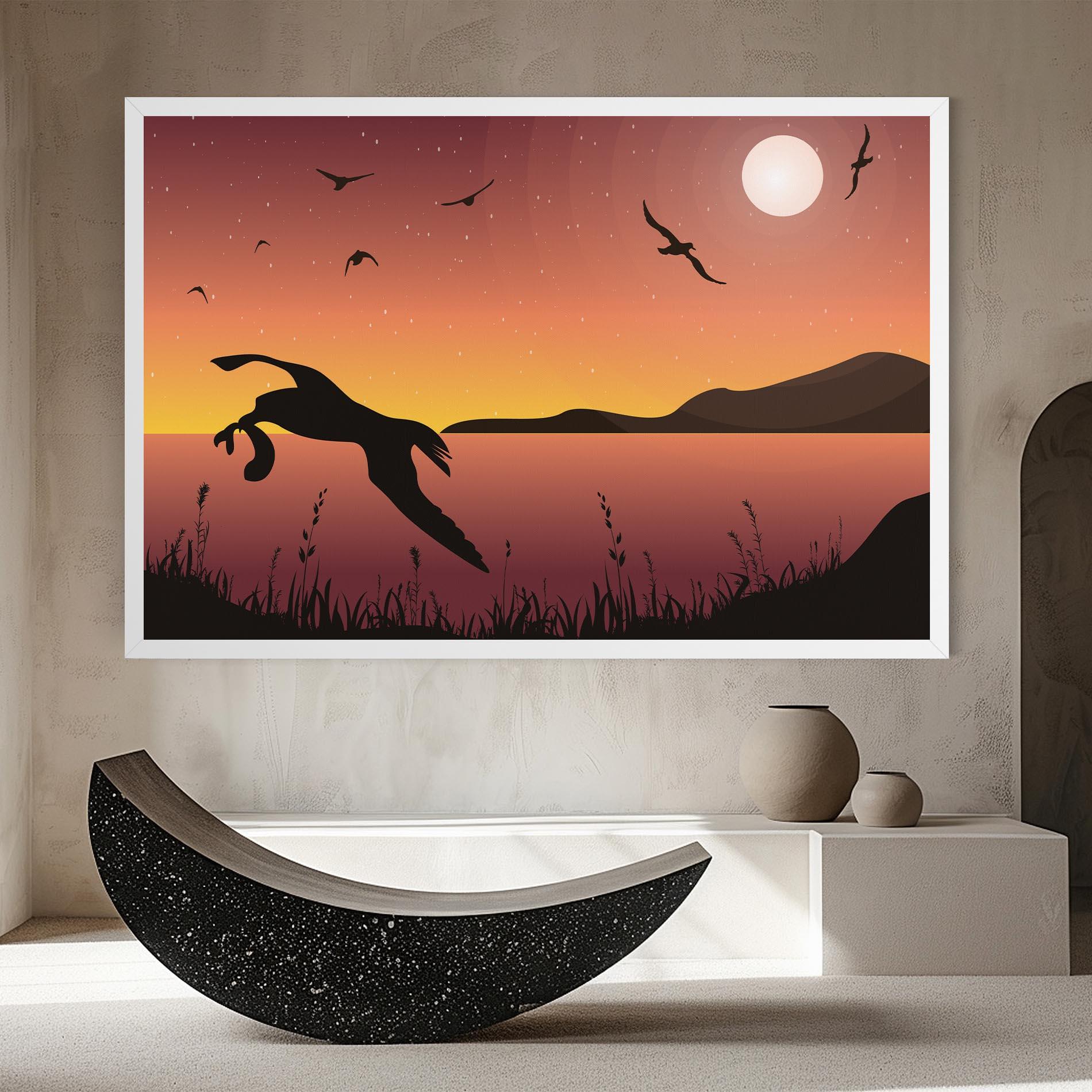 Tablou Canvas Birds Fishing mockup 8