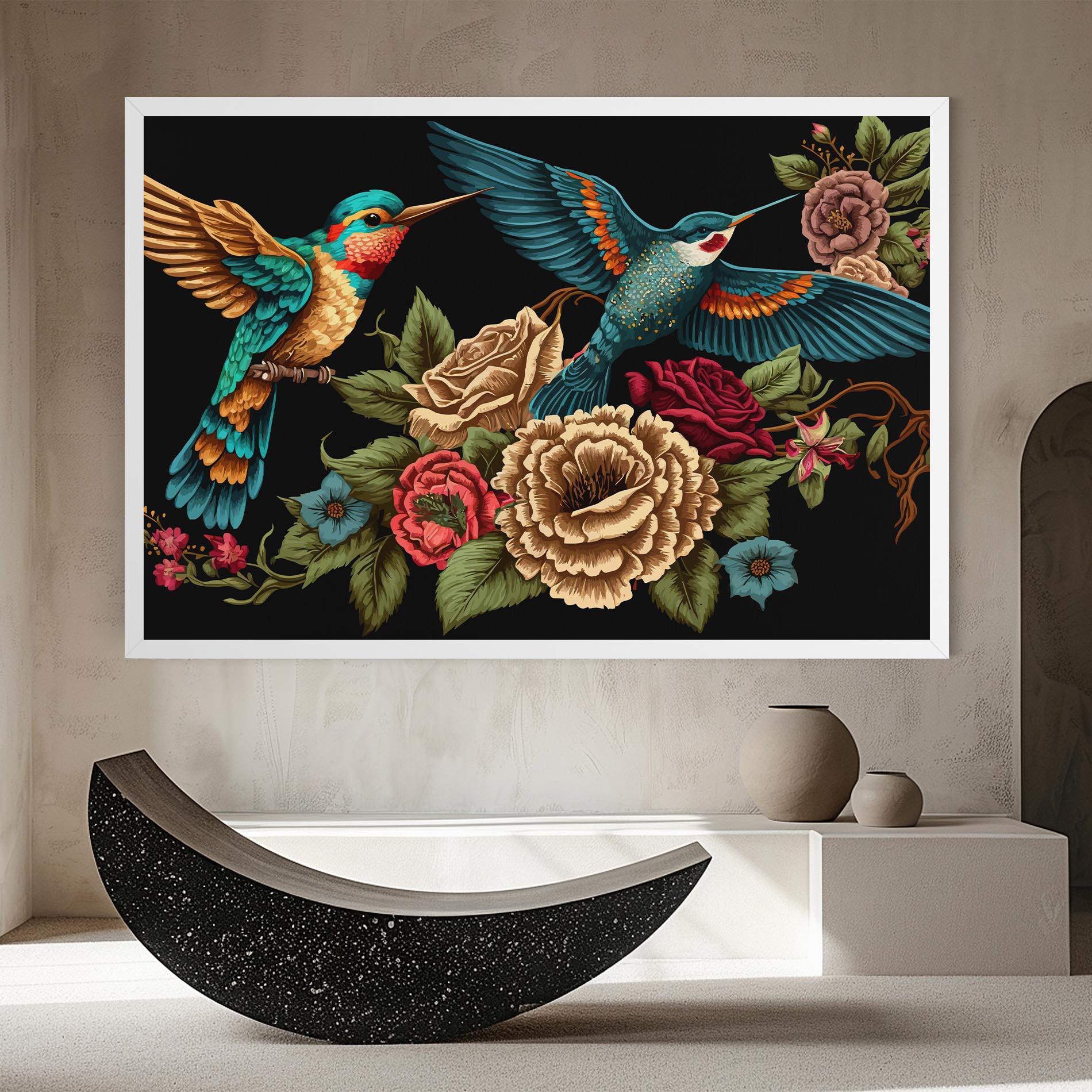 Tablou Canvas Blue Birds mockup 8