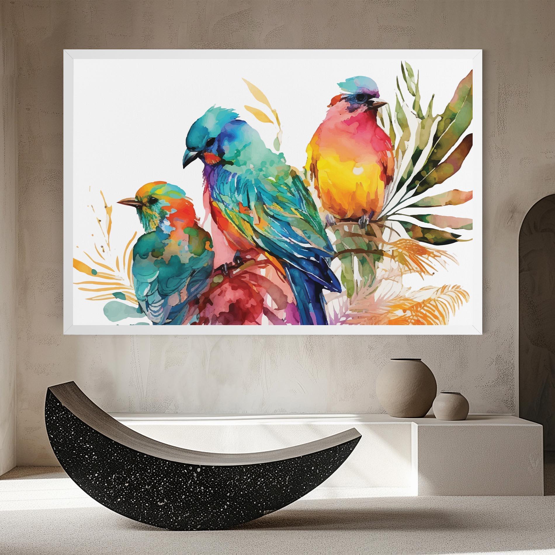 Tablou Canvas Colorful Birds mockup 8