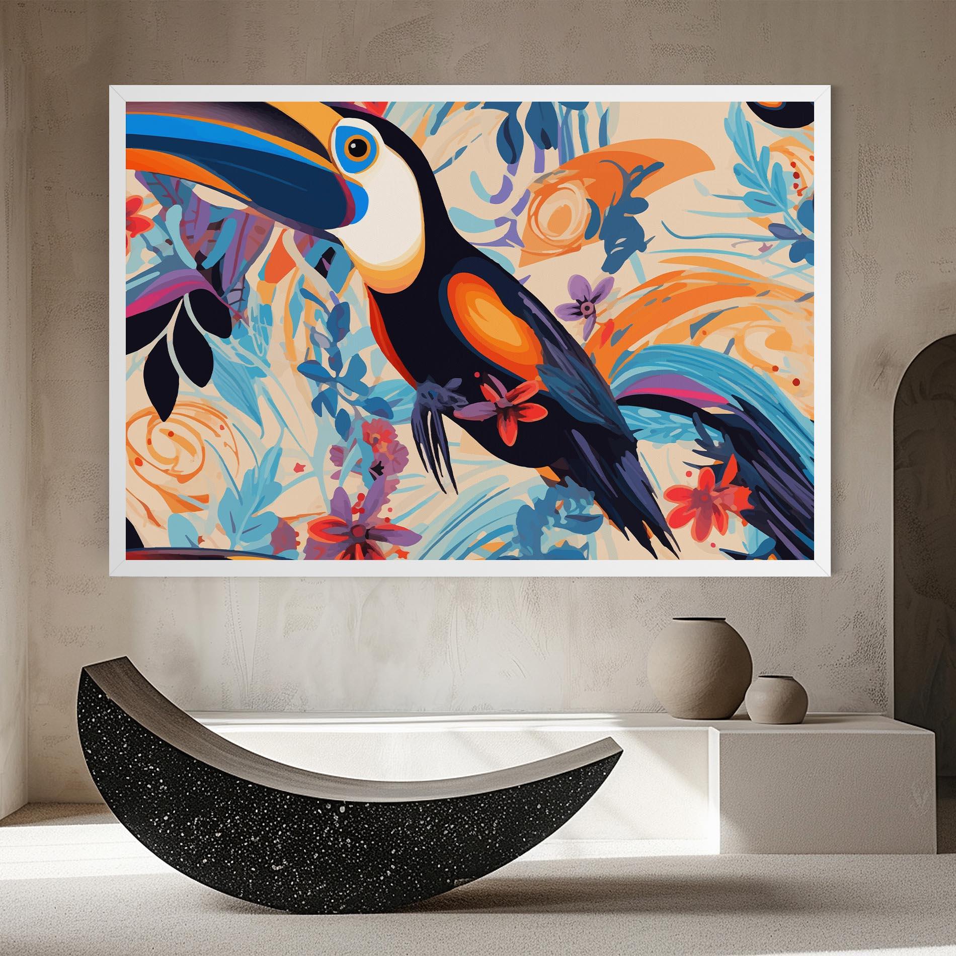 Tablou Canvas Colorful Toucan mockup 8