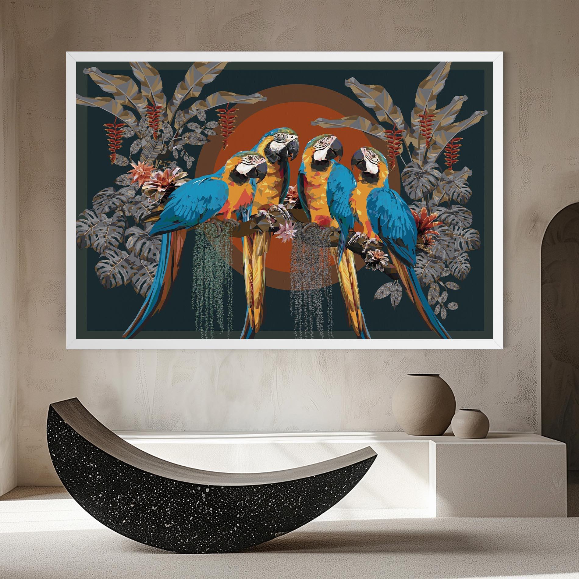 Tablou Canvas Parrot Couples mockup 8