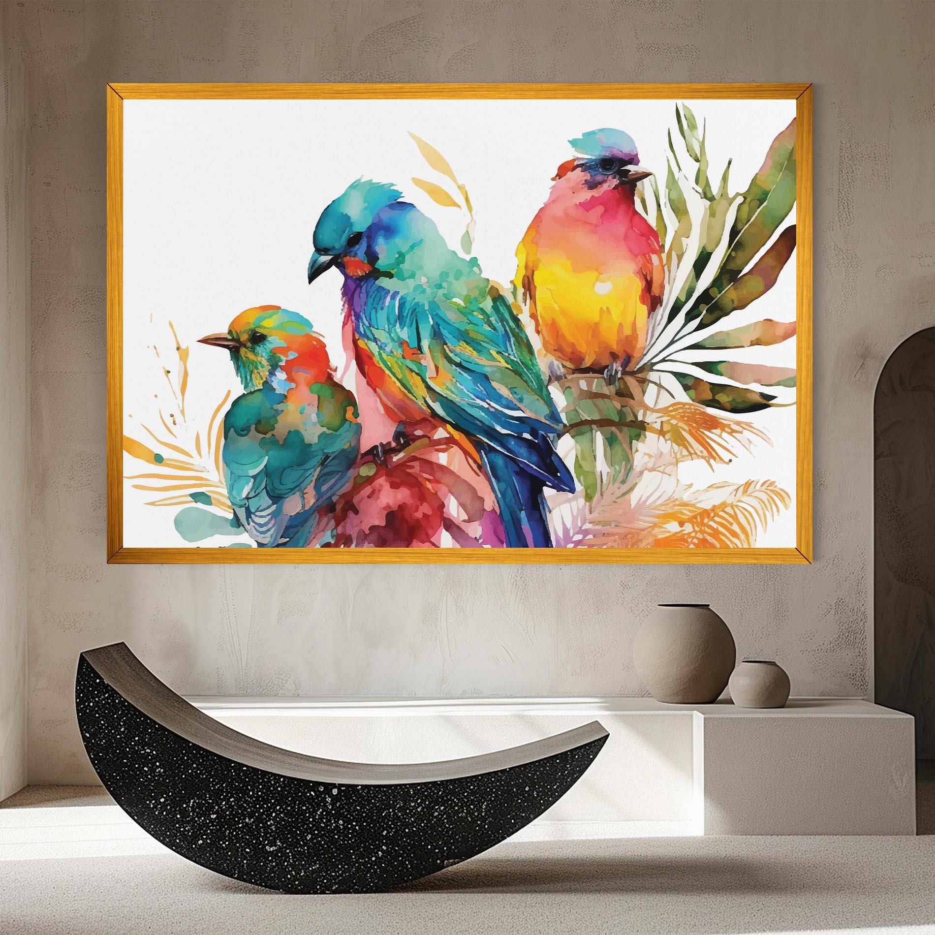 Tablou Canvas Colorful Birds mockup 8