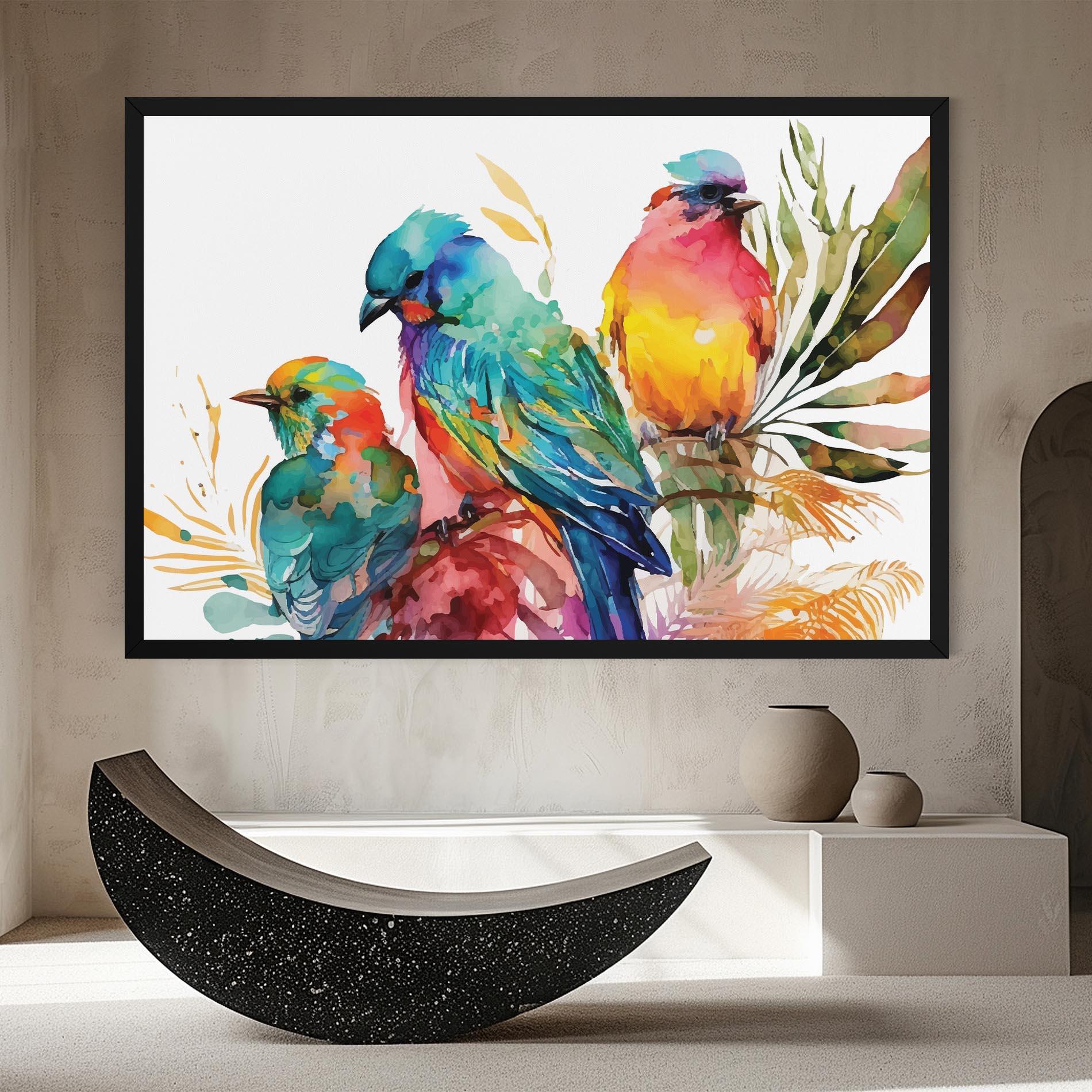 Tablou Canvas Colorful Birds mockup 8