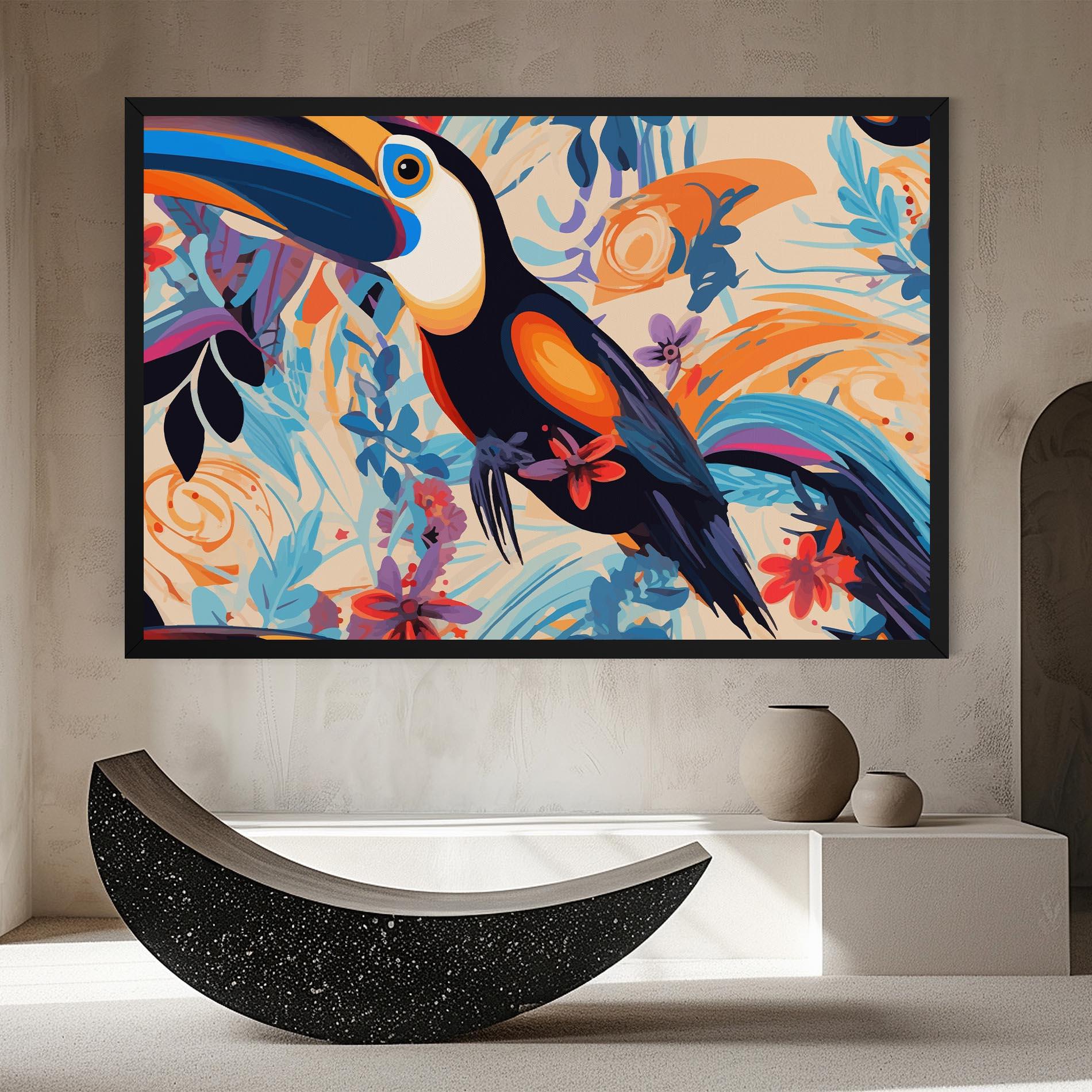 Tablou Canvas Colorful Toucan mockup 8