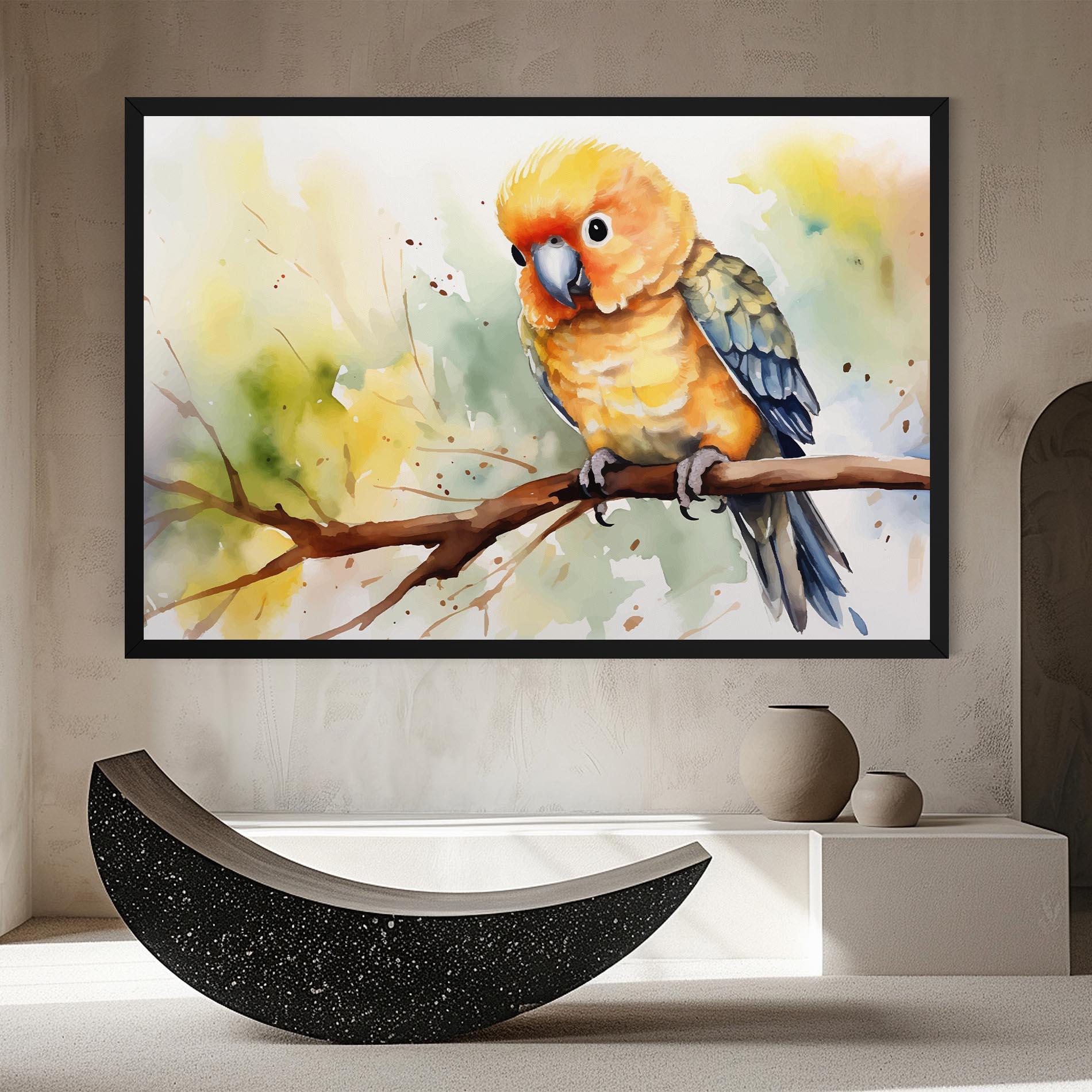 Tablou Canvas Cute Baby Parrot mockup 8