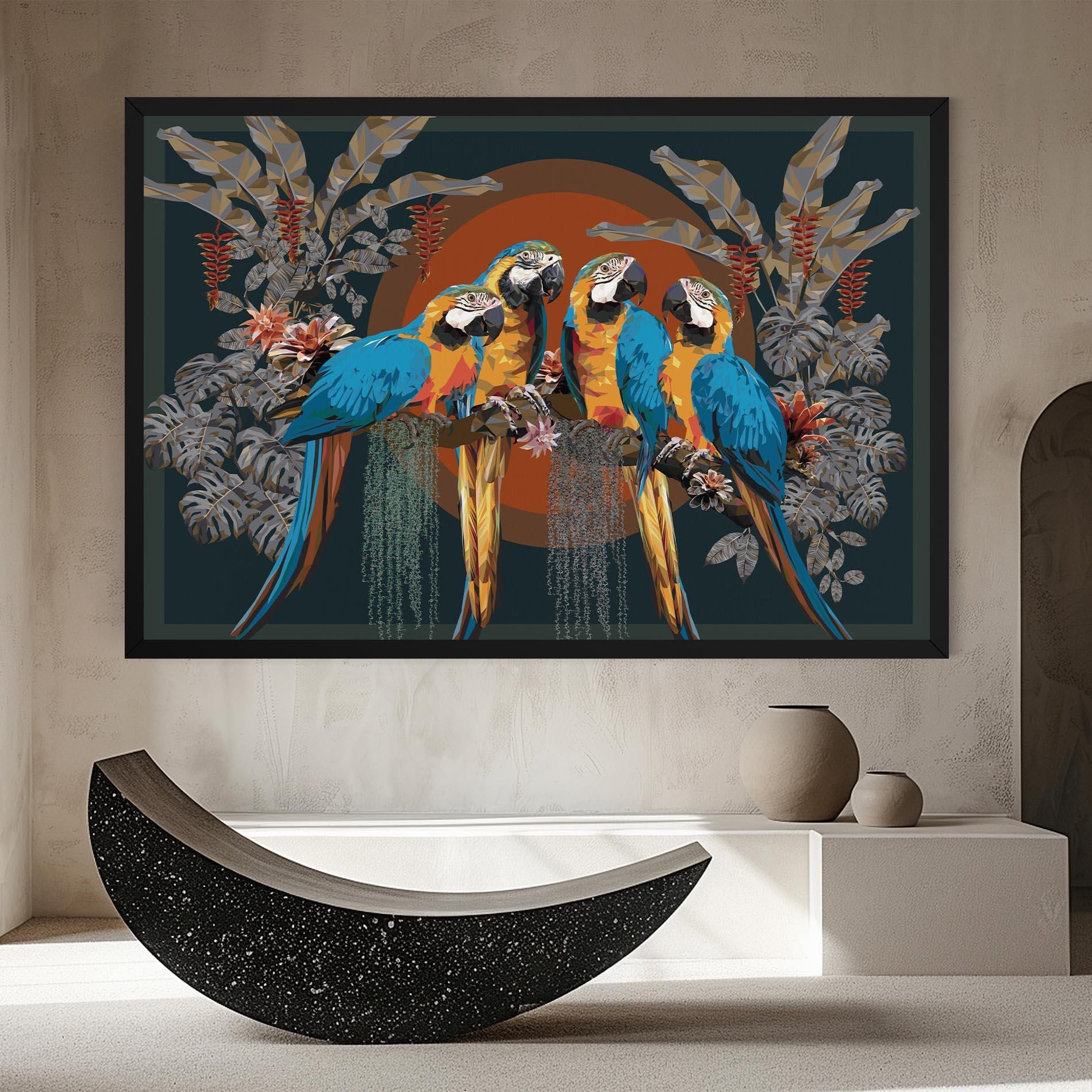 Tablou Canvas Parrot Couples mockup 8
