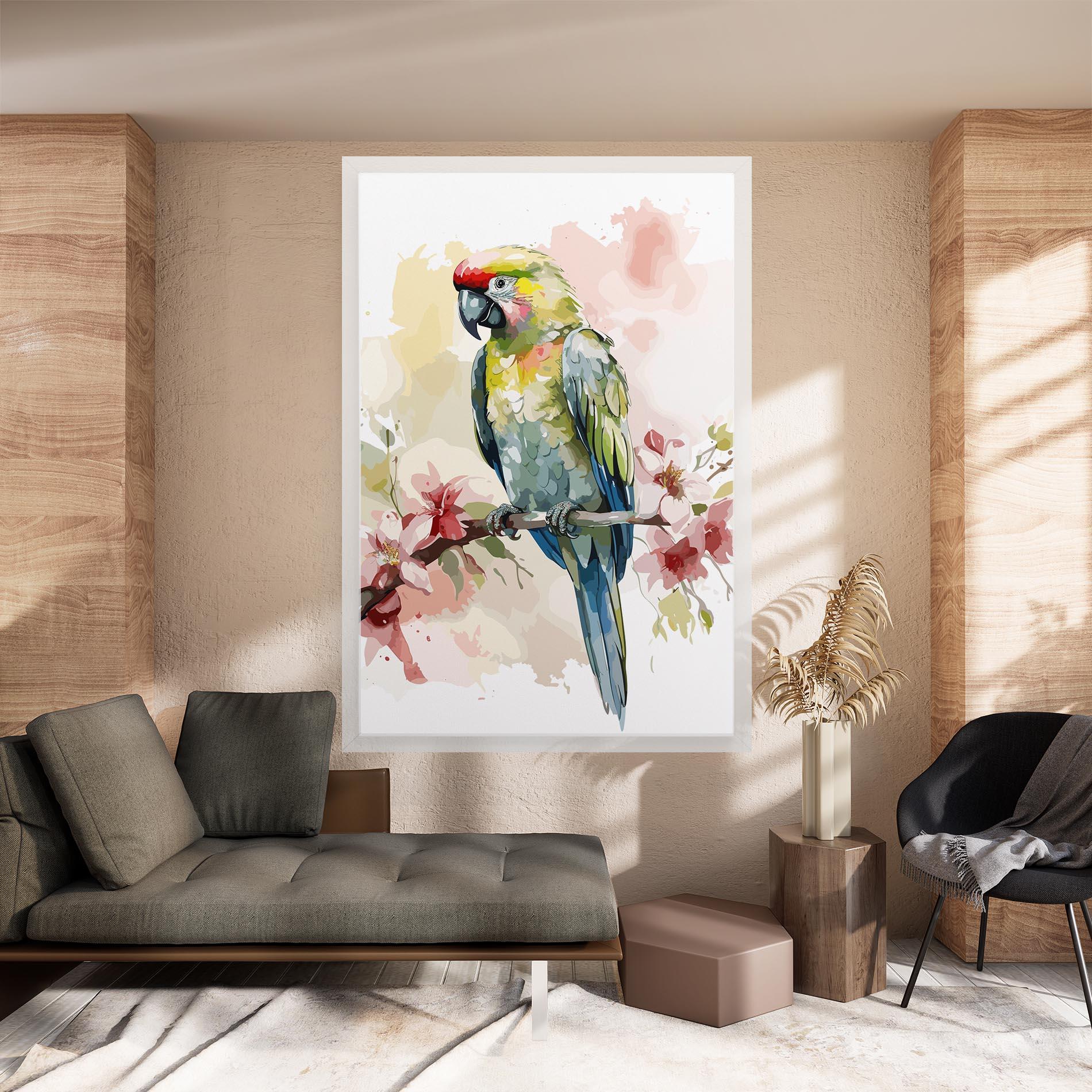 Tablou Canvas Beautiful Parrot mockup 8