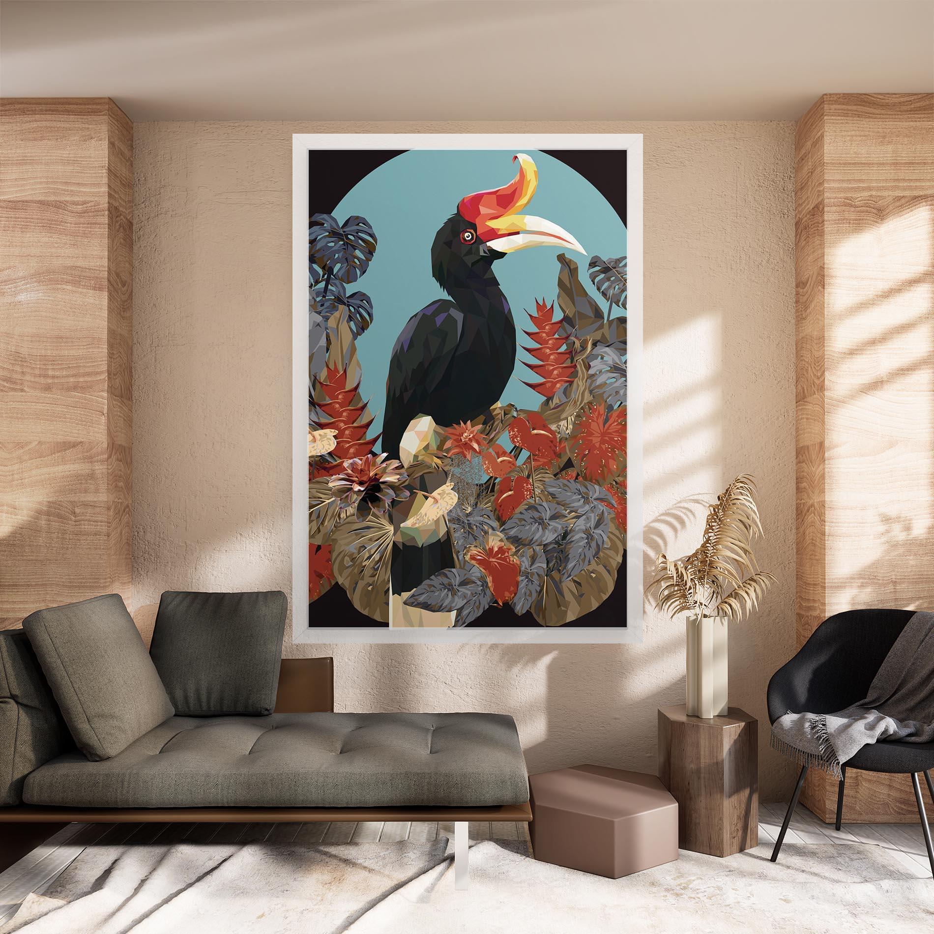 Tablou Canvas Black Interesting Bird mockup 8