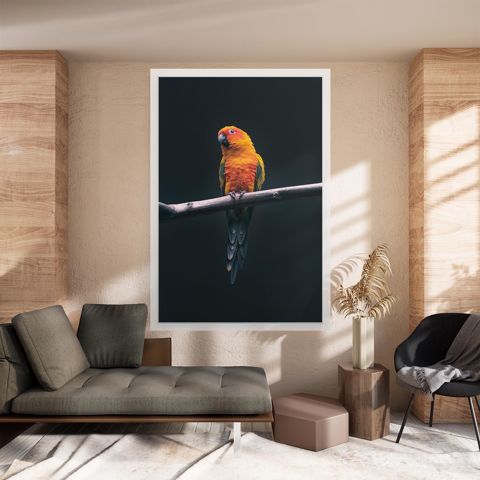 Tablou Canvas Fire Parrot mockup 8