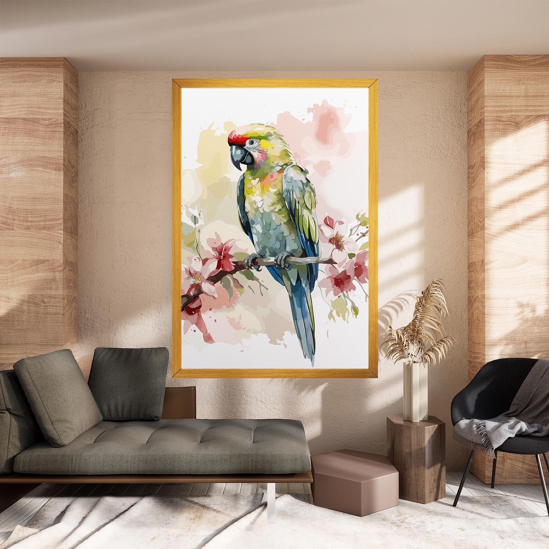 Tablou Canvas Beautiful Parrot mockup 8