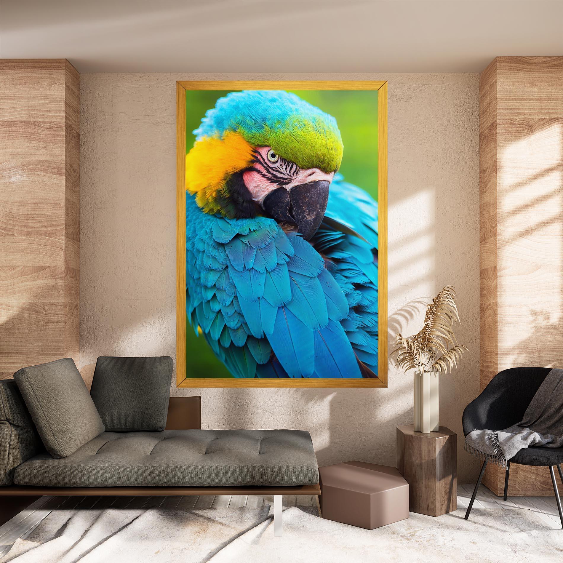 Tablou Canvas Blue Parrot mockup 8