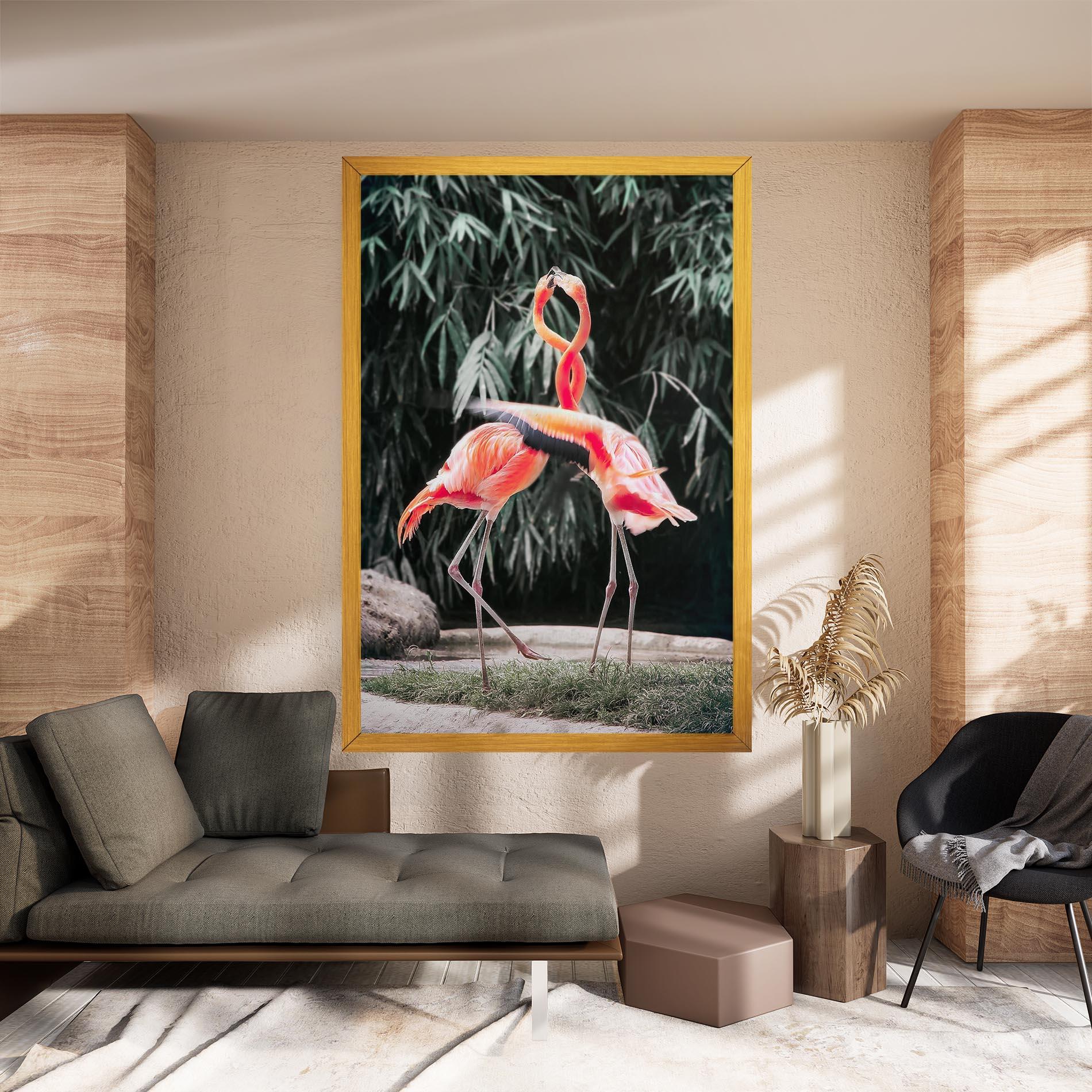Tablou Canvas Flamingo Love mockup 8