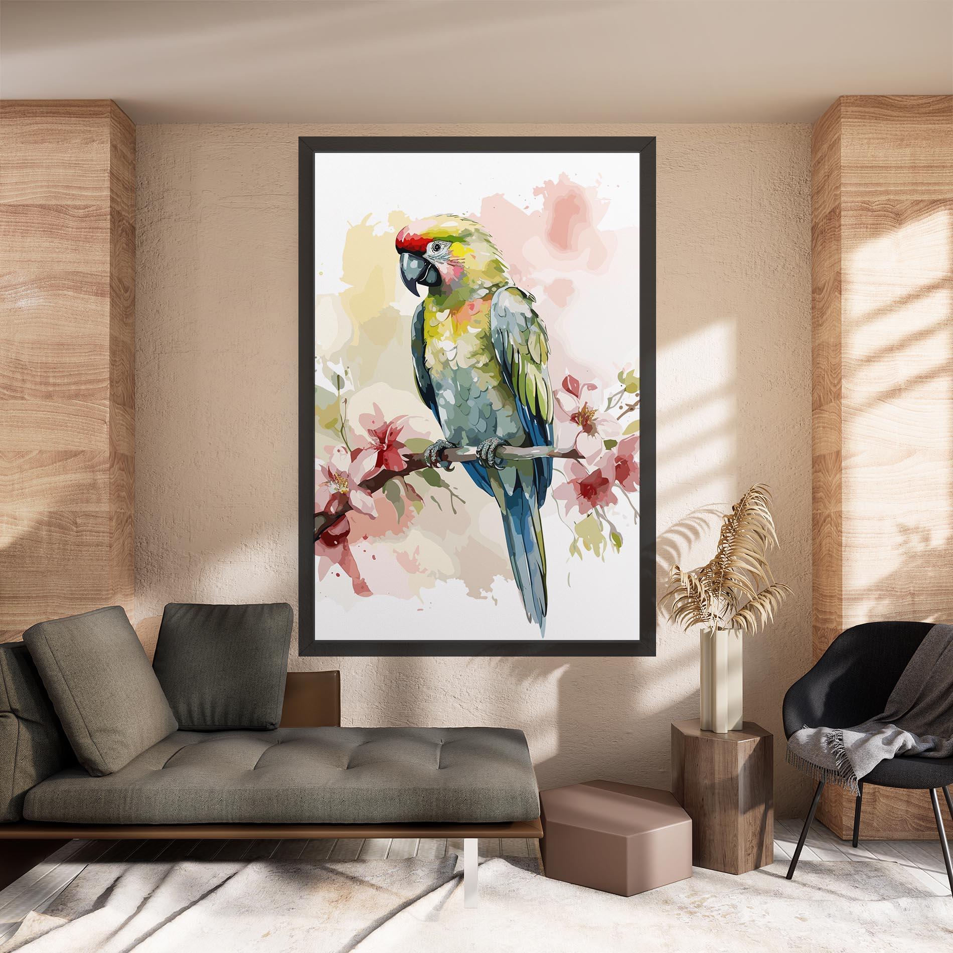 Tablou Canvas Beautiful Parrot mockup 8