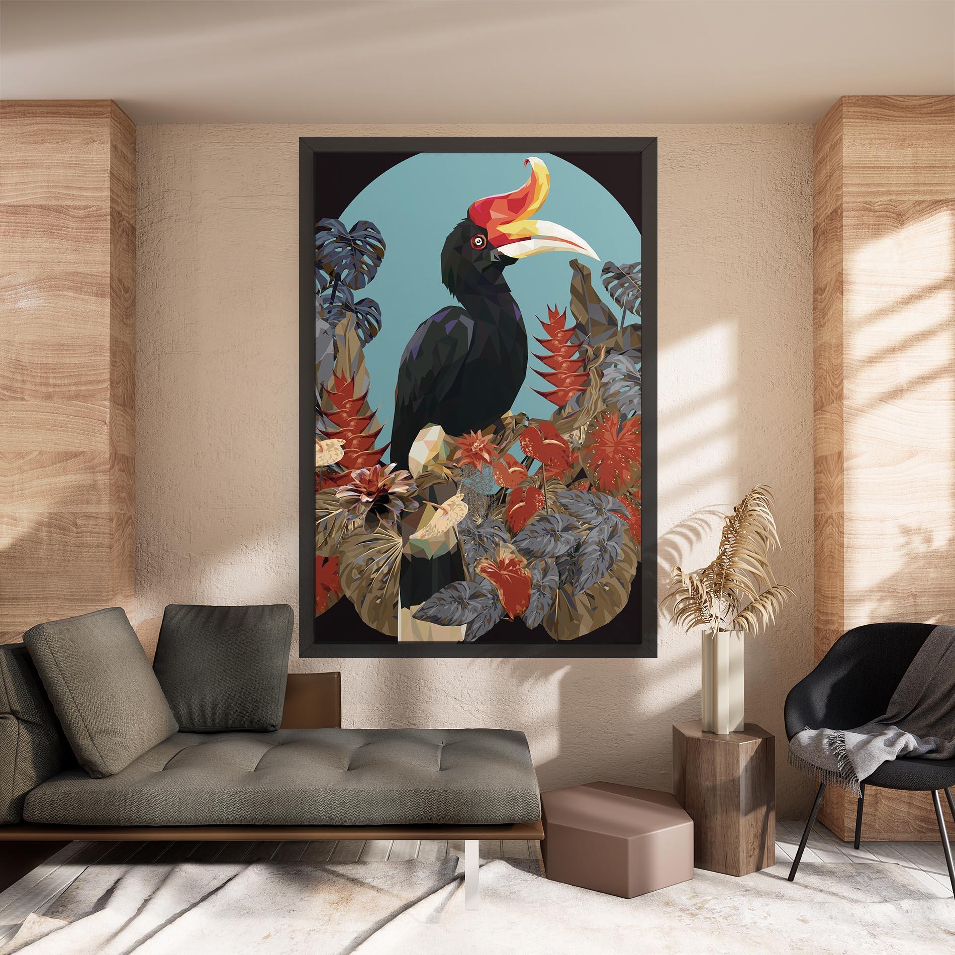 Tablou Canvas Black Interesting Bird mockup 8