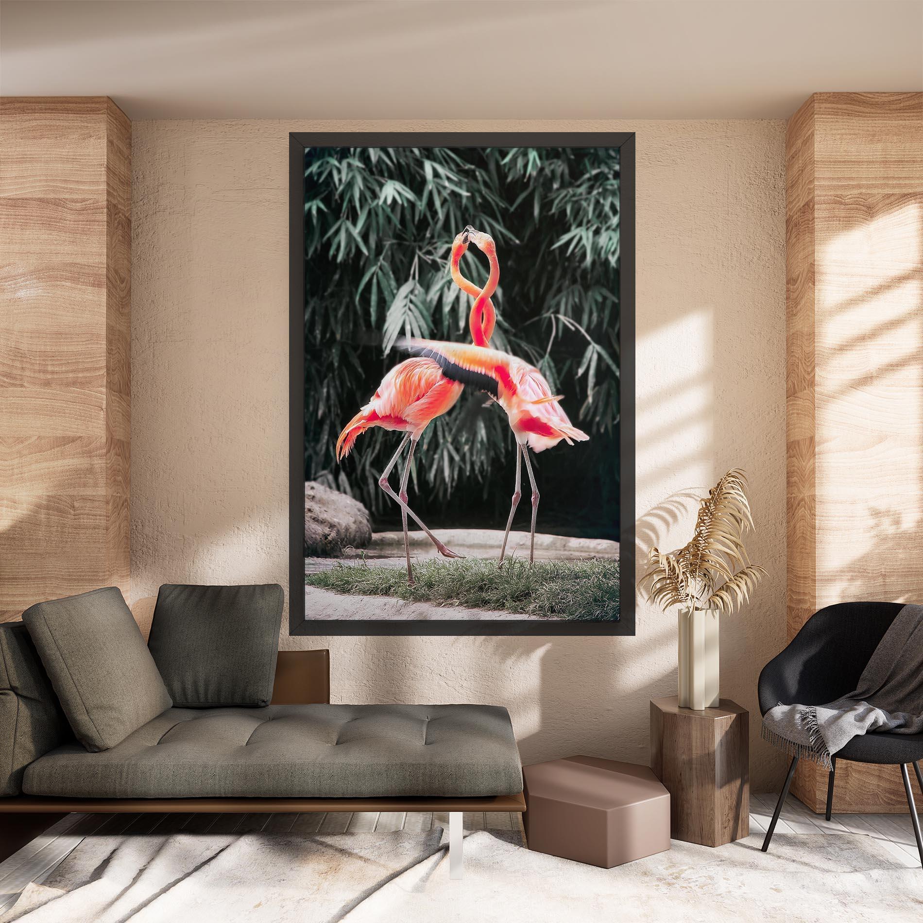 Tablou Canvas Flamingo Love mockup 8