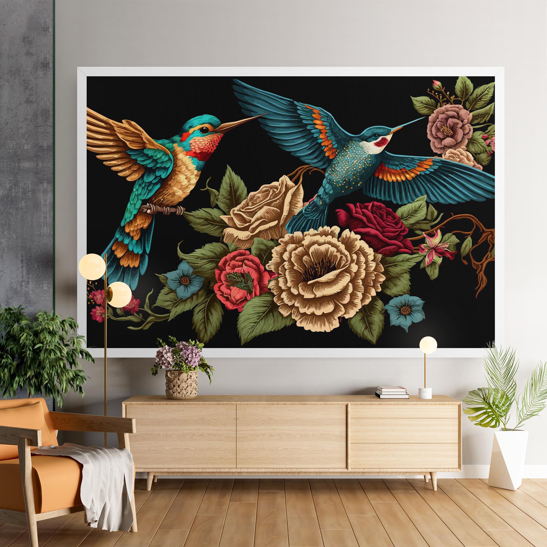Tablou Canvas Blue Birds mockup 9