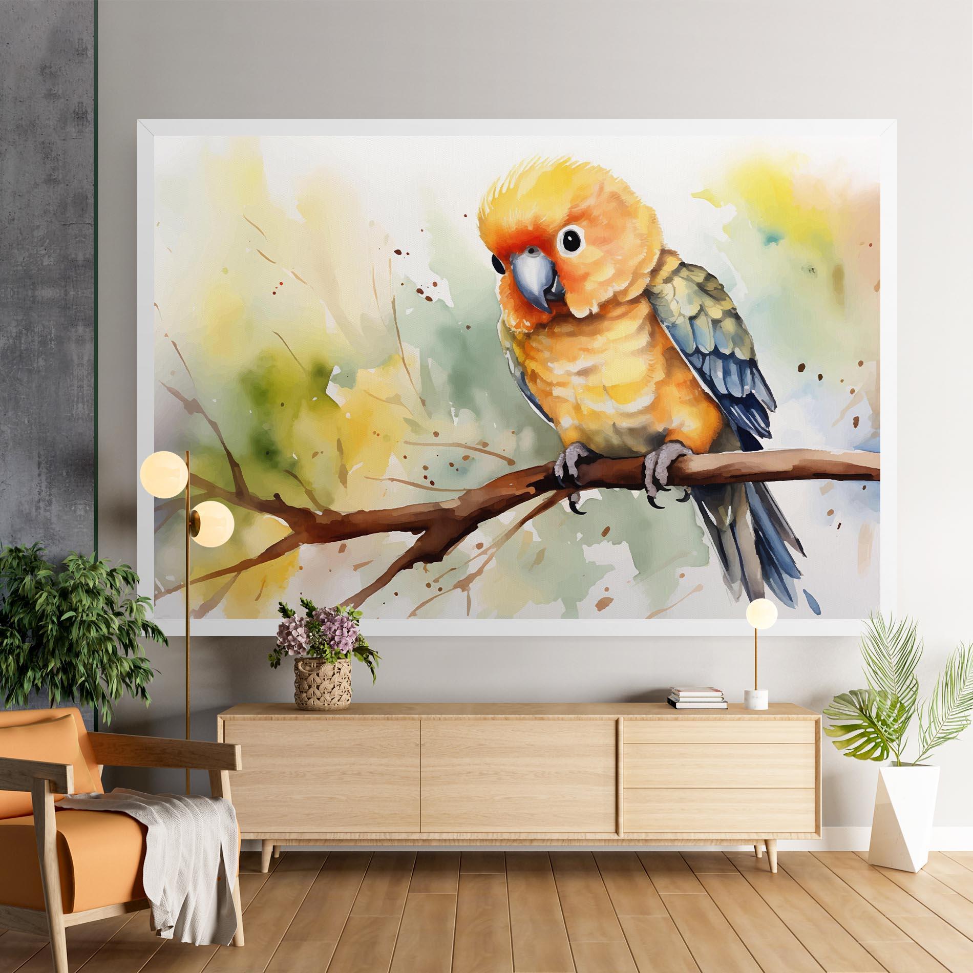 Tablou Canvas Cute Baby Parrot mockup 9