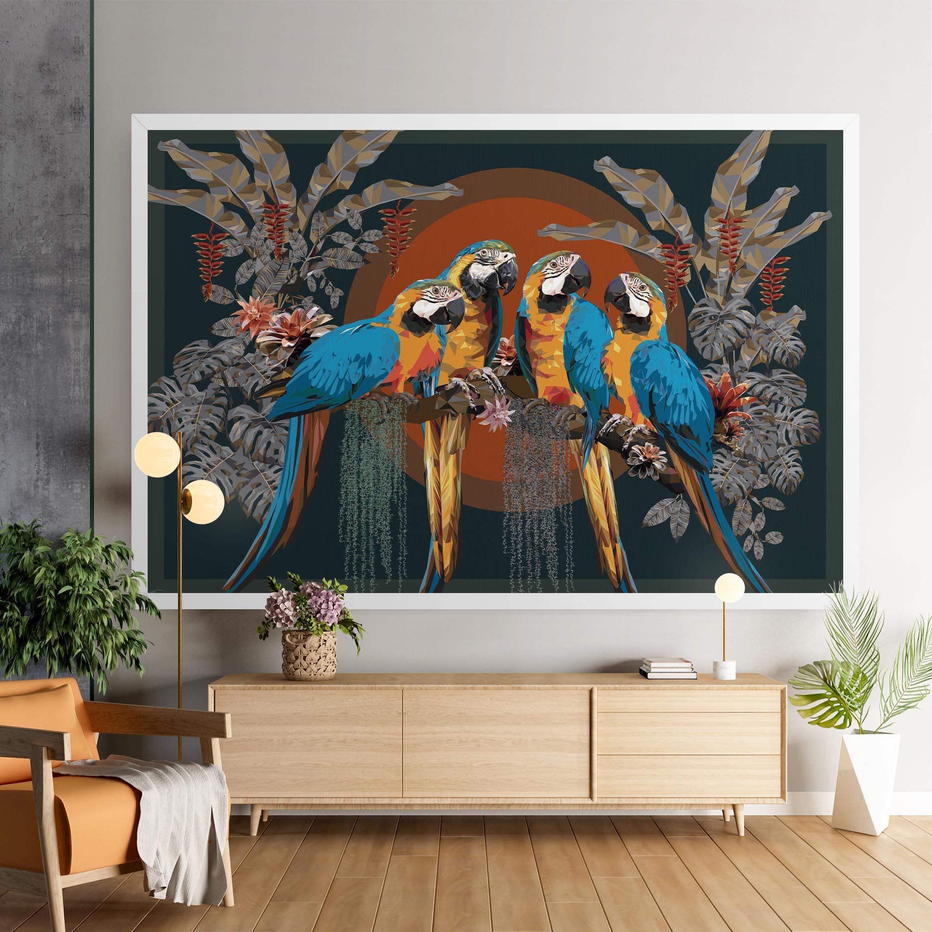 Tablou Canvas Parrot Couples mockup 9