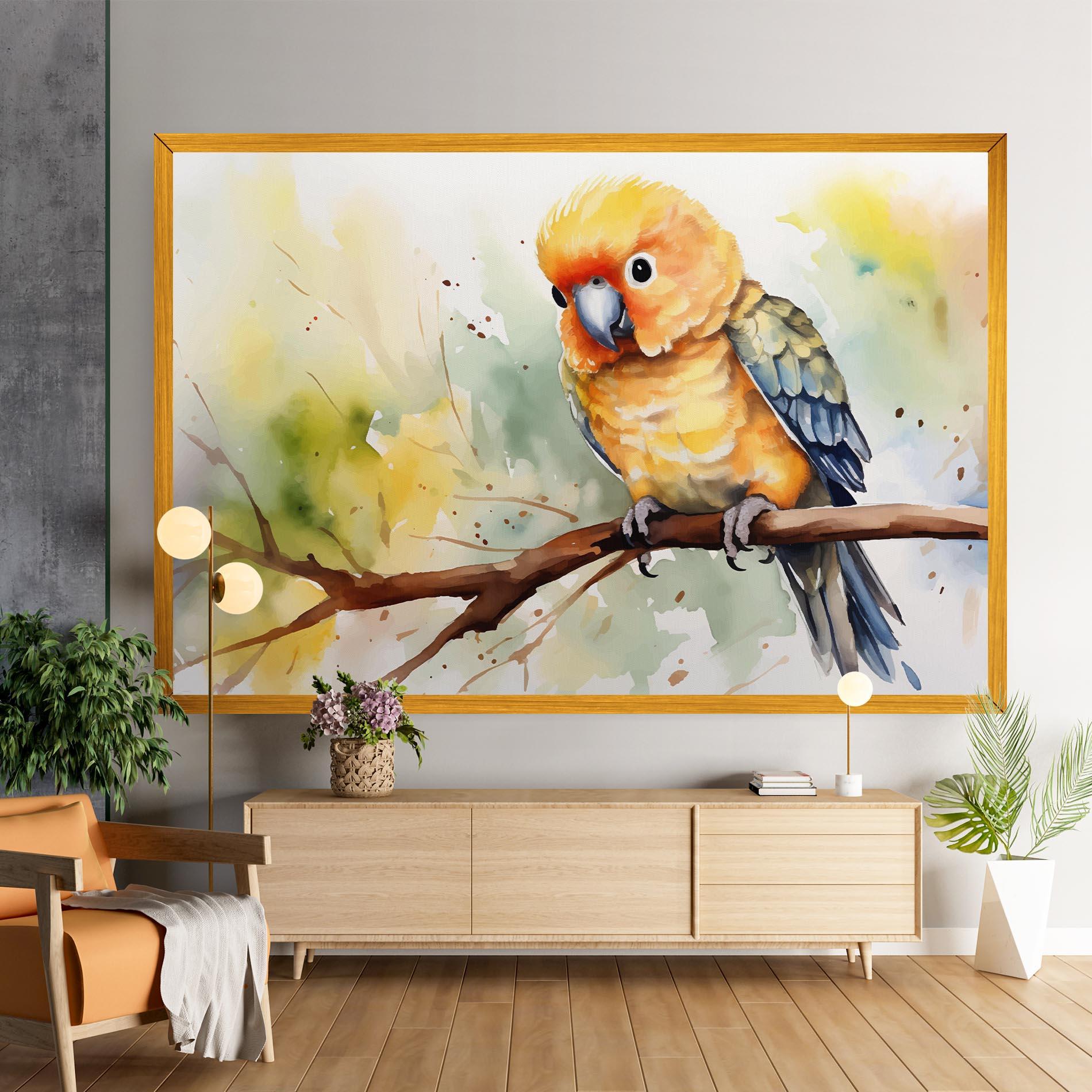 Tablou Canvas Cute Baby Parrot mockup 9