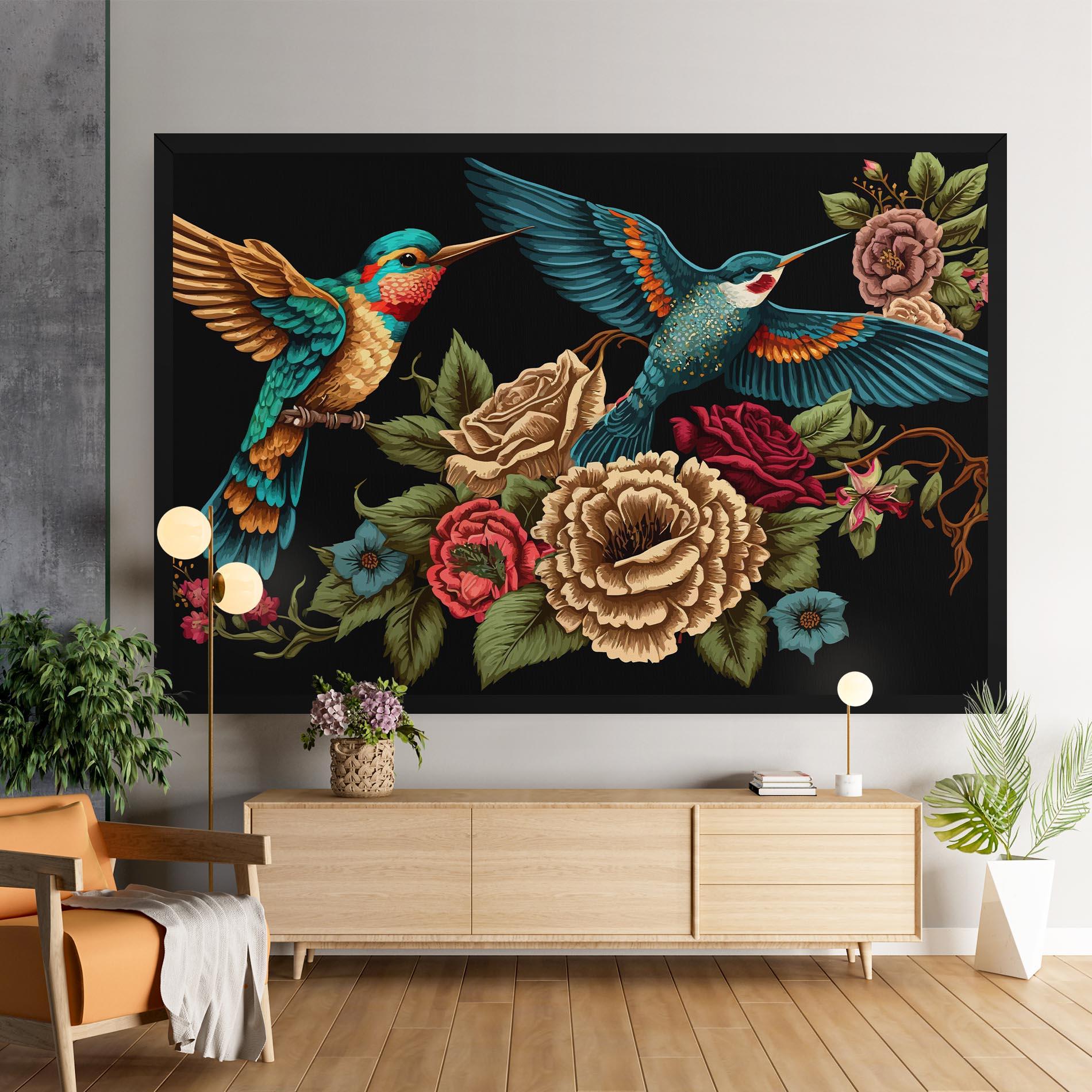 Tablou Canvas Blue Birds mockup 9