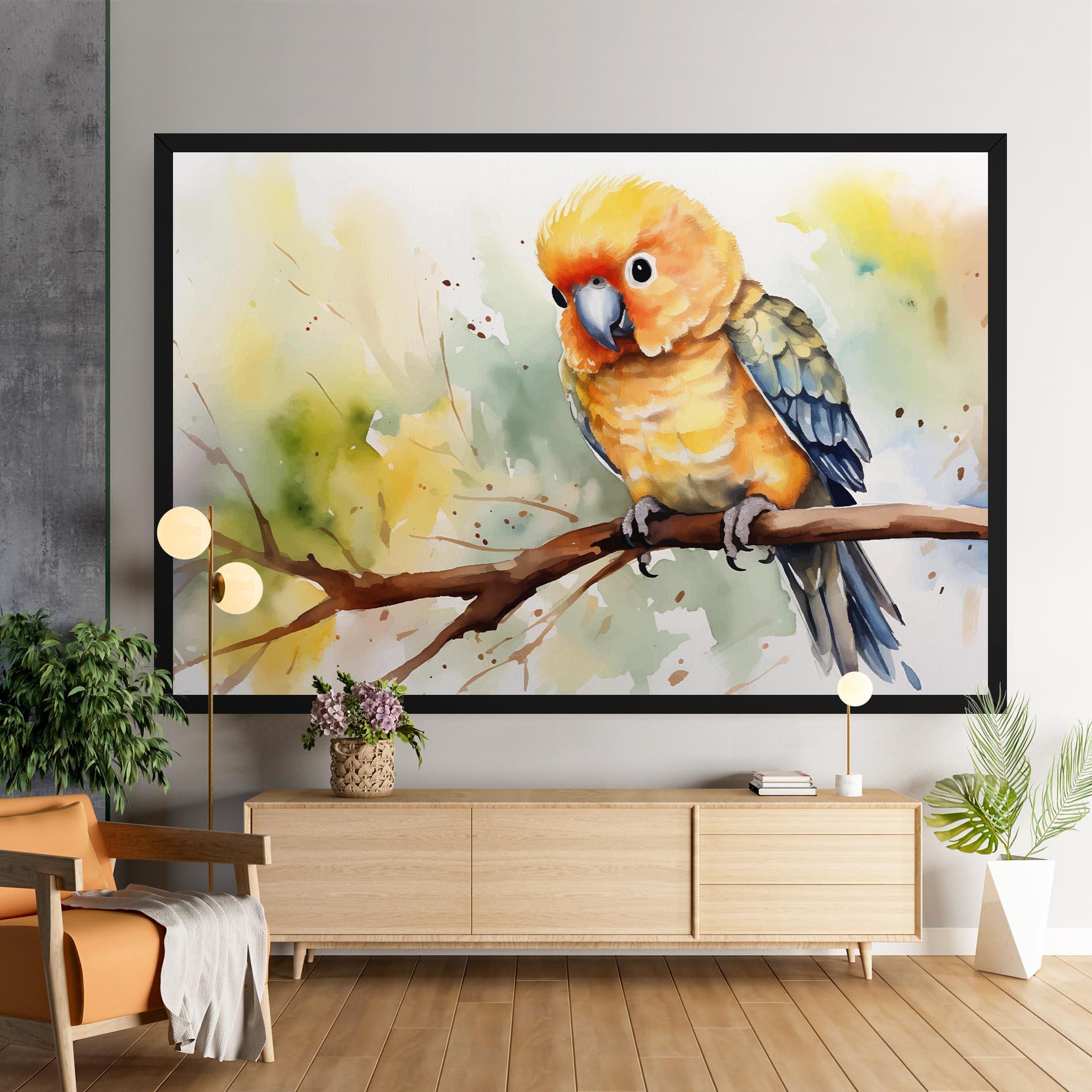 Tablou Canvas Cute Baby Parrot mockup 9
