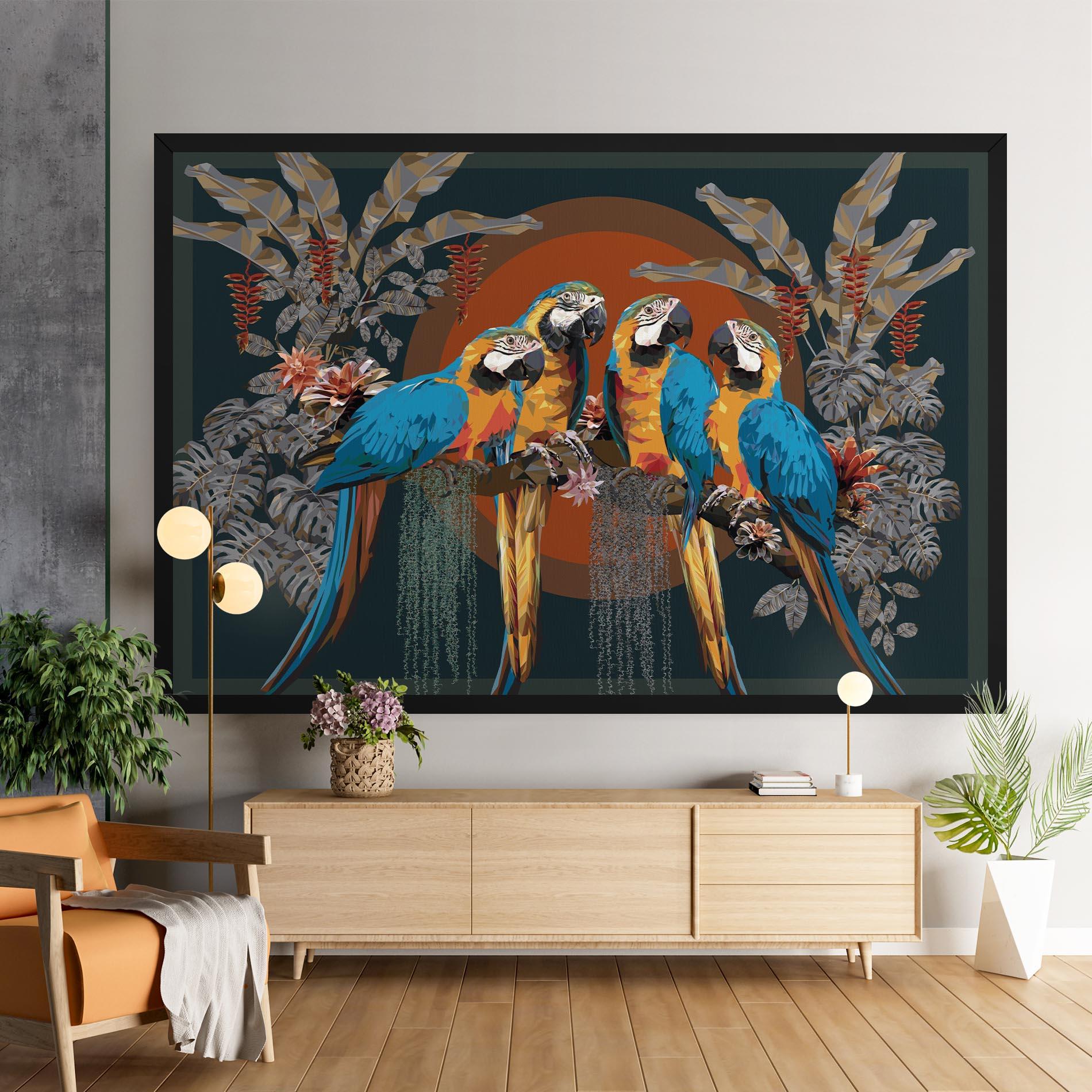 Tablou Canvas Parrot Couples mockup 9