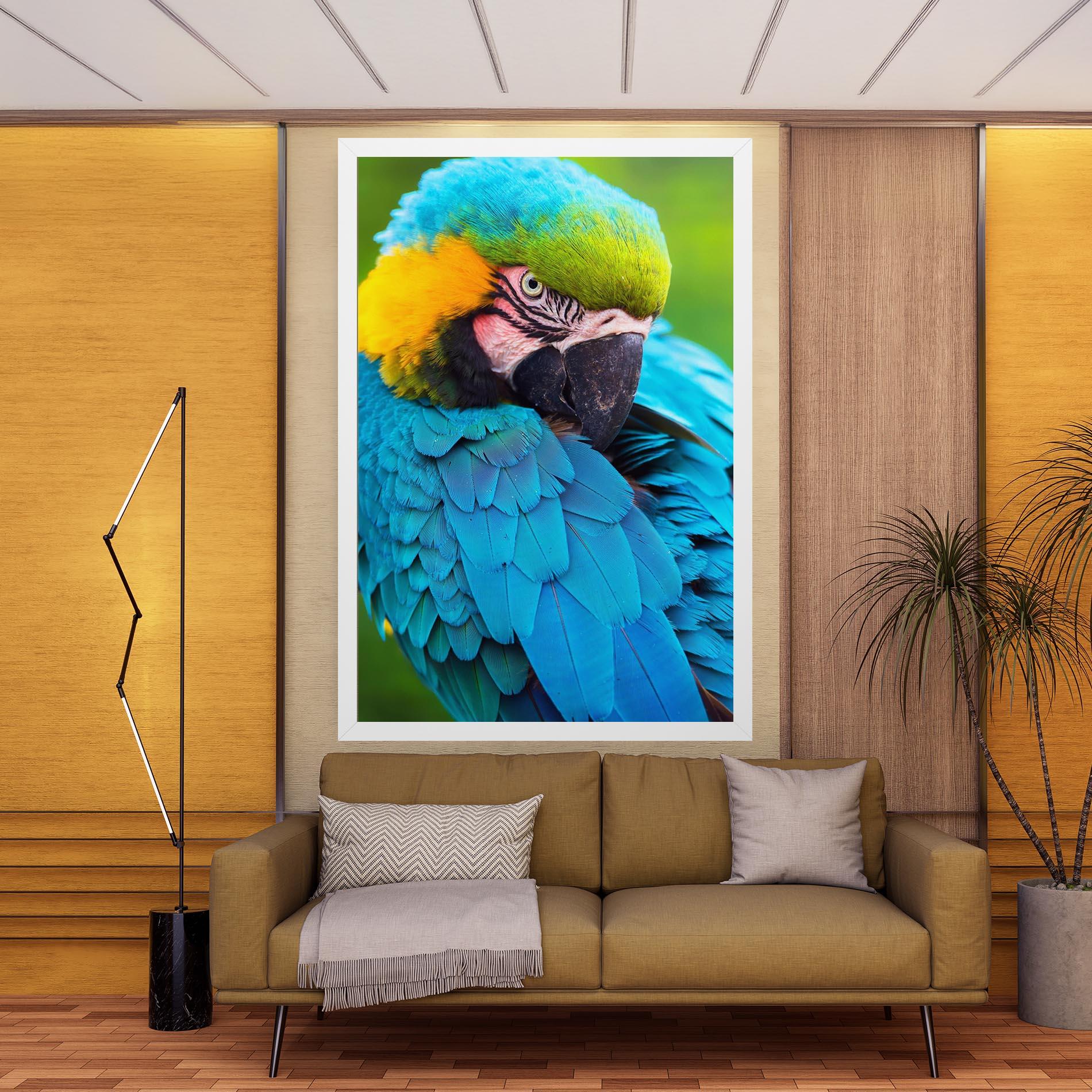 Tablou Canvas Blue Parrot mockup 9