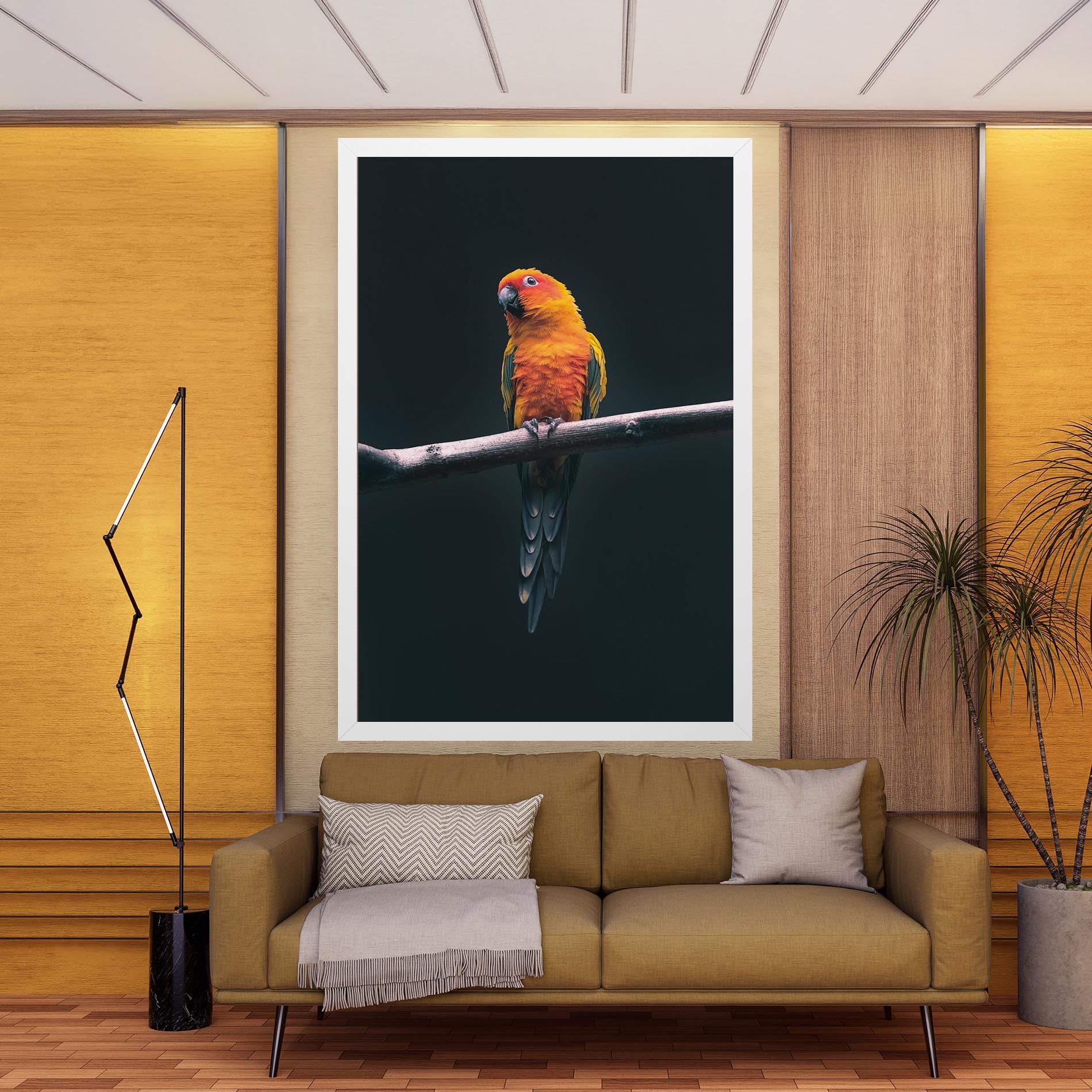 Tablou Canvas Fire Parrot mockup 9