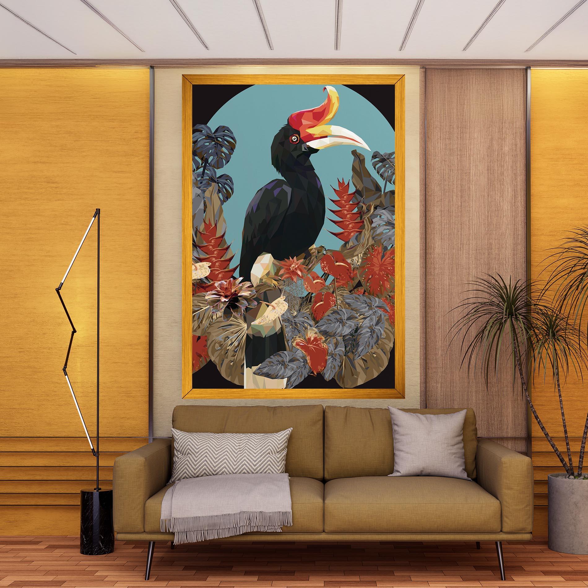 Tablou Canvas Black Interesting Bird mockup 9