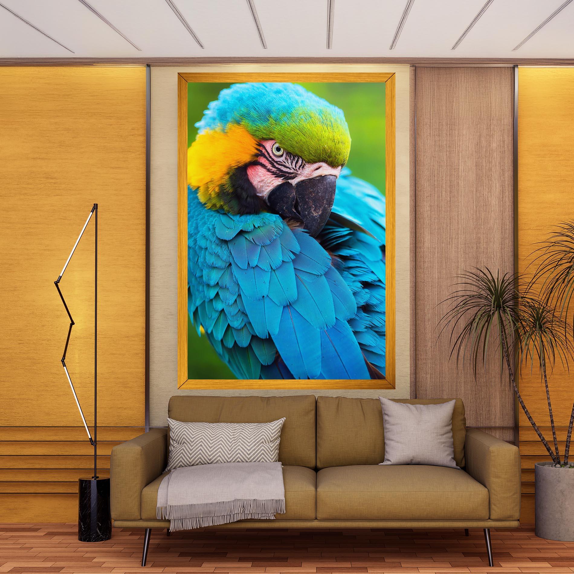Tablou Canvas Blue Parrot mockup 9