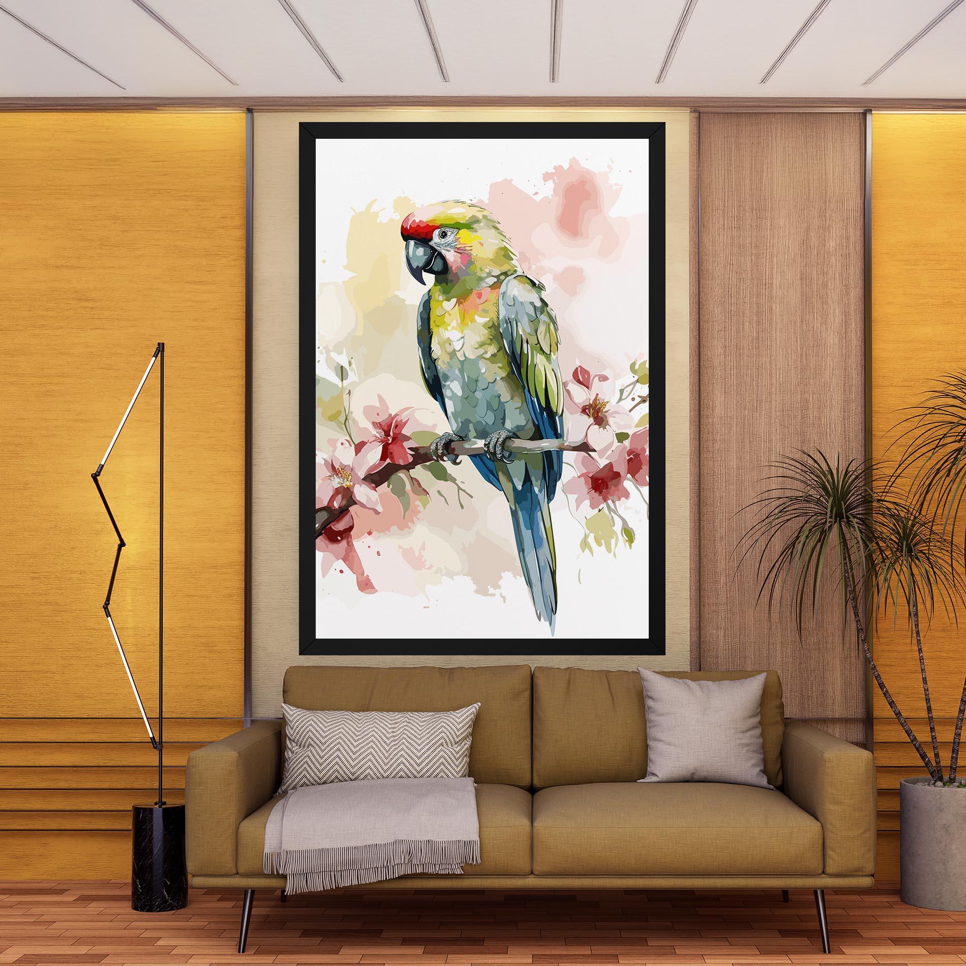 Tablou Canvas Beautiful Parrot mockup 9