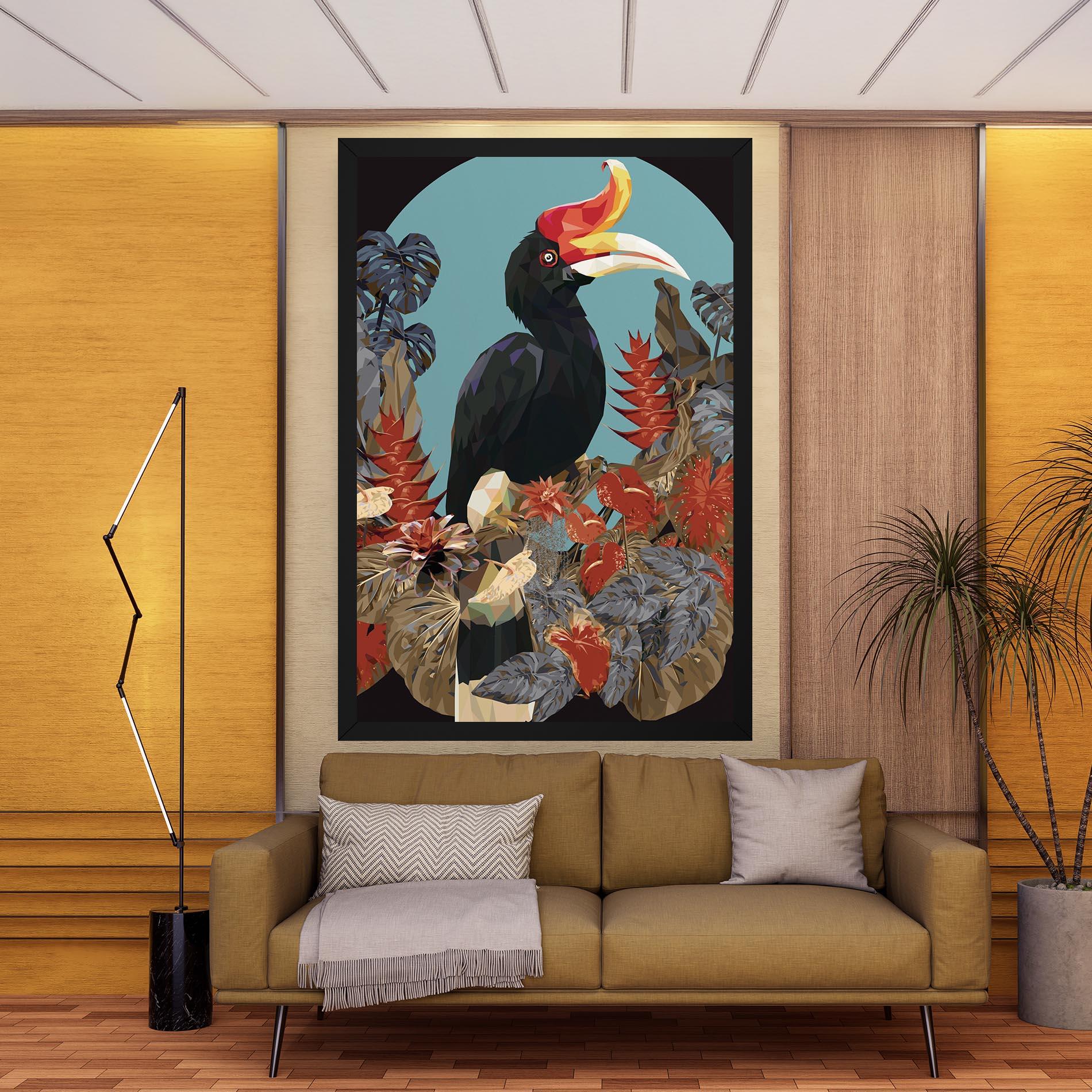 Tablou Canvas Black Interesting Bird mockup 9