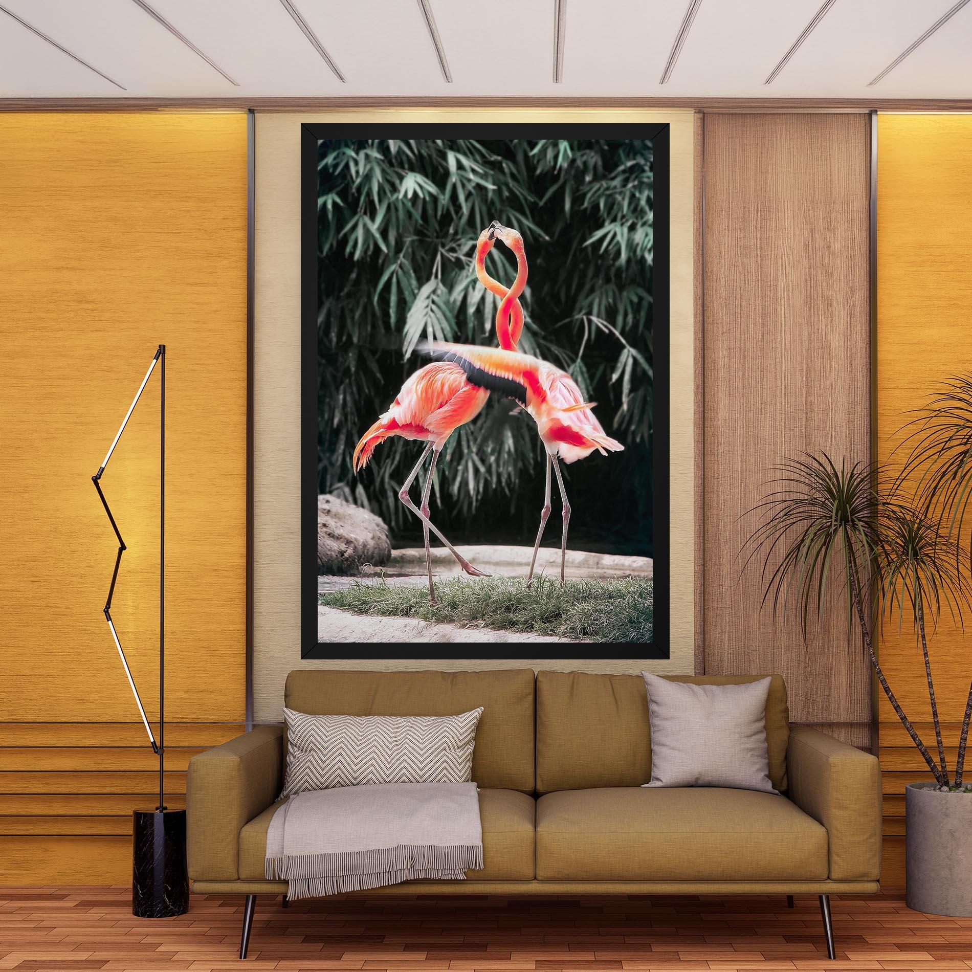 Tablou Canvas Flamingo Love mockup 9