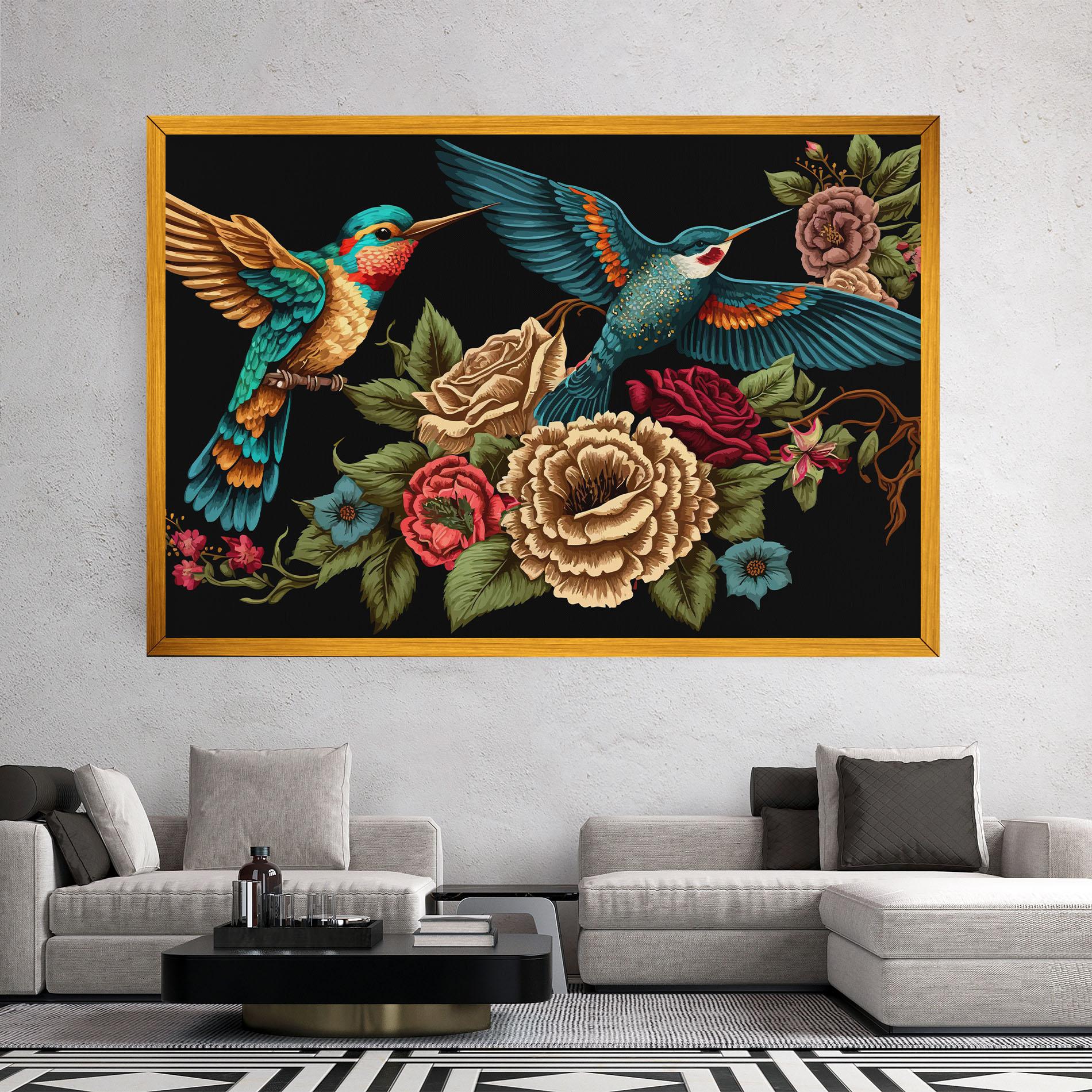 Tablou Canvas Blue Birds mockup 2