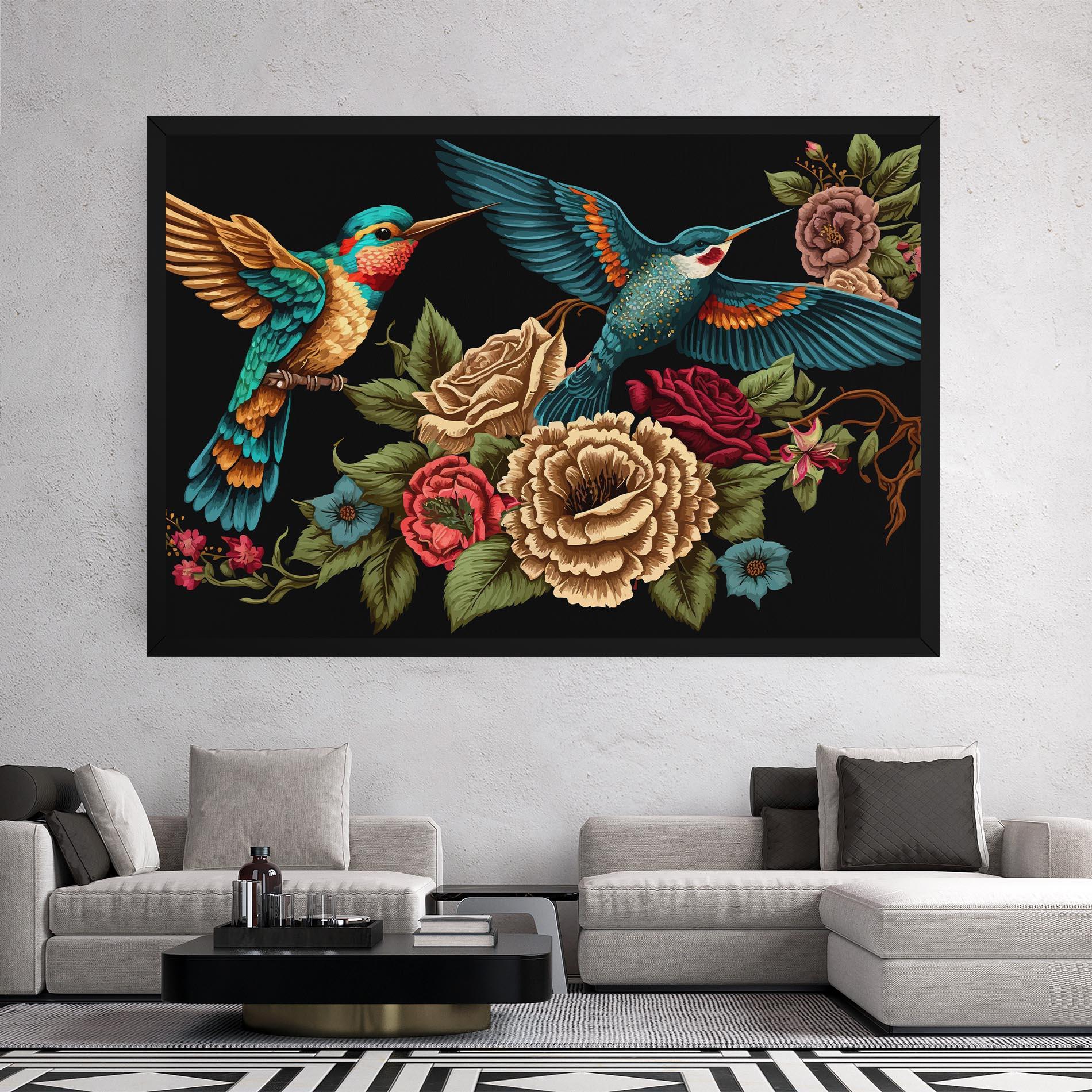 Tablou Canvas Blue Birds mockup 2