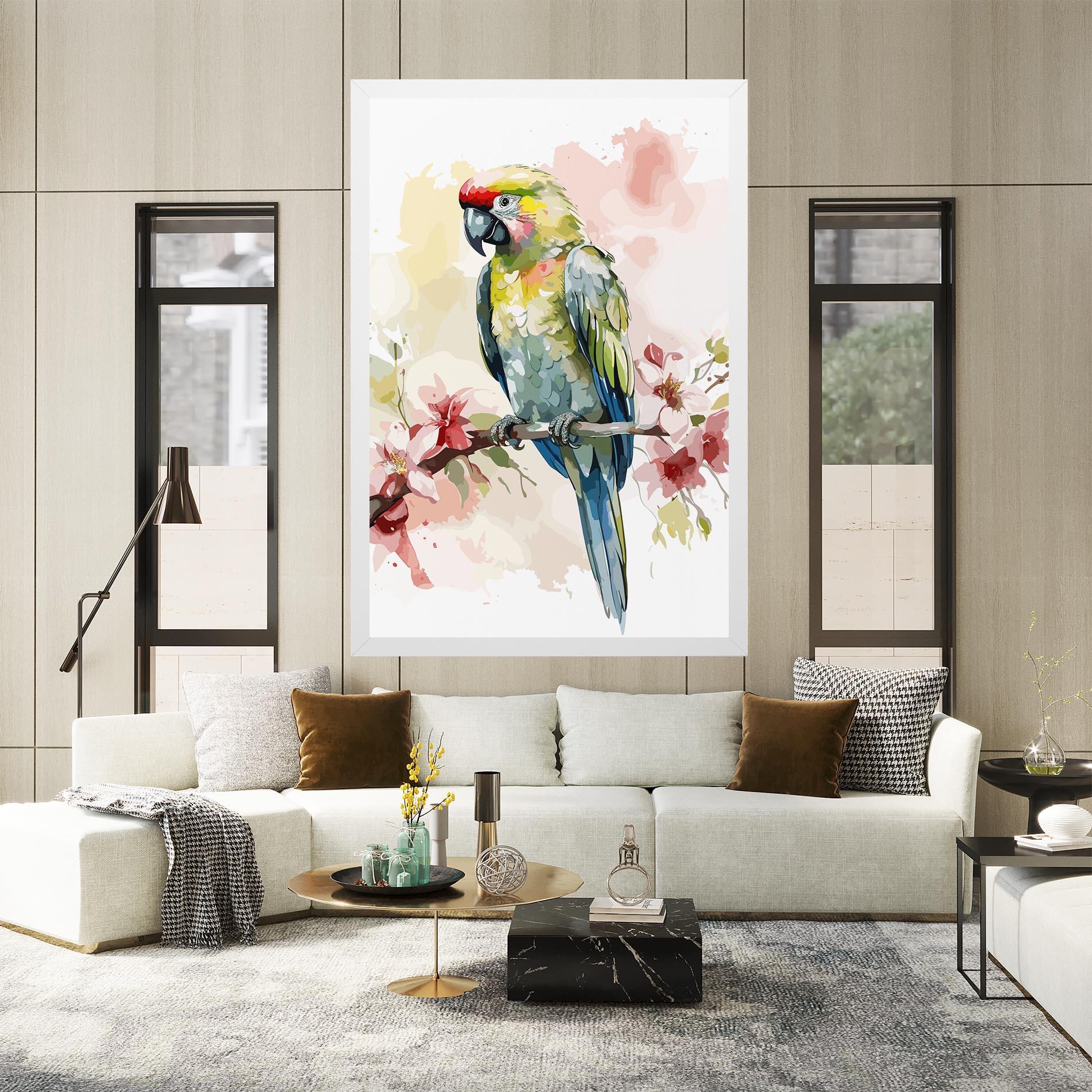 Tablou Canvas Beautiful Parrot mockup 2