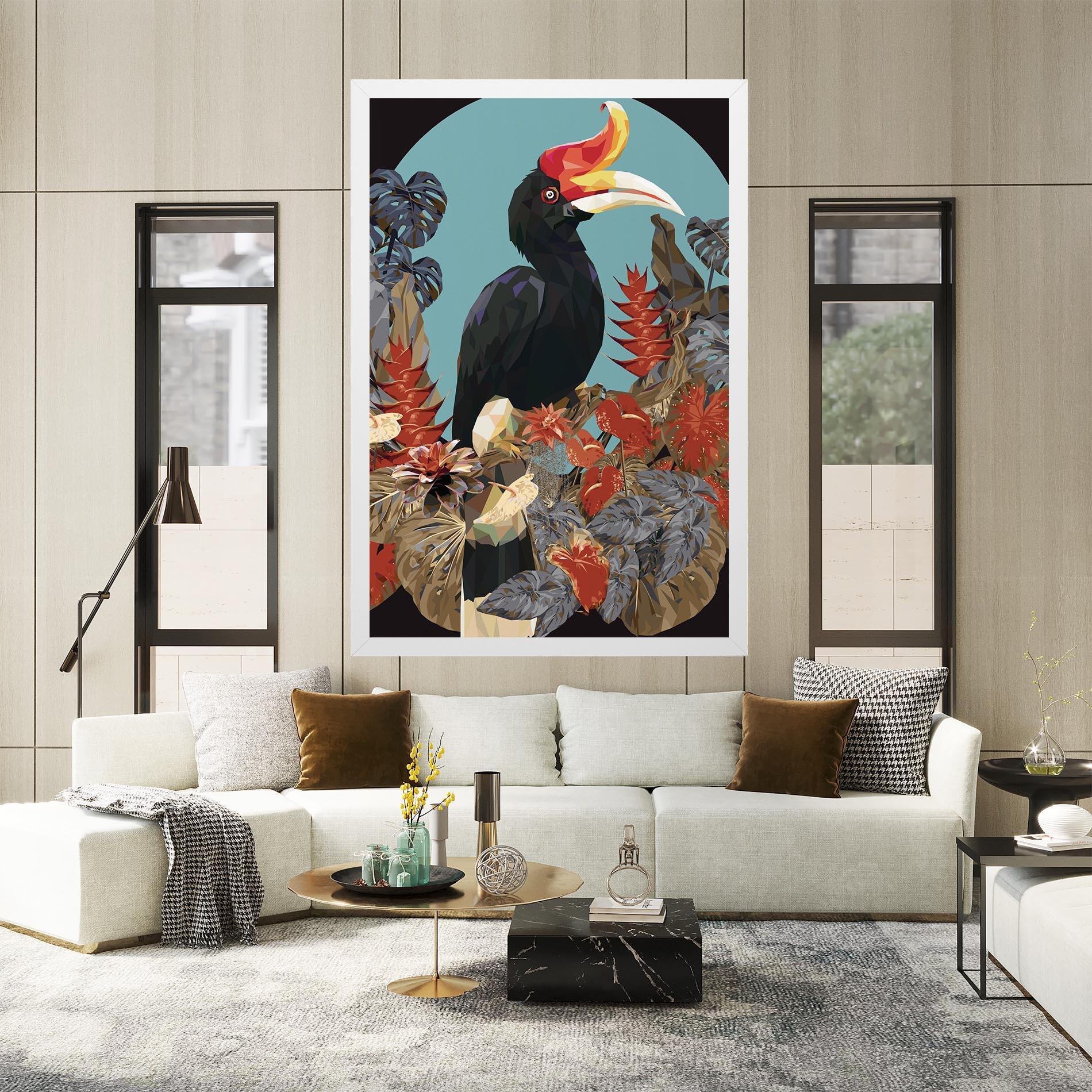 Tablou Canvas Black Interesting Bird mockup 2