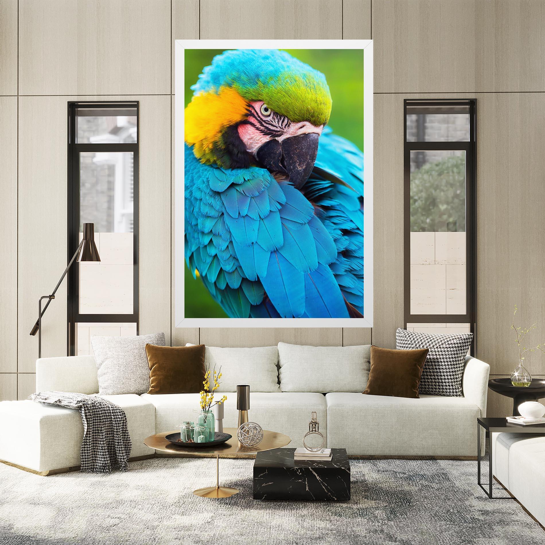 Tablou Canvas Blue Parrot mockup 2