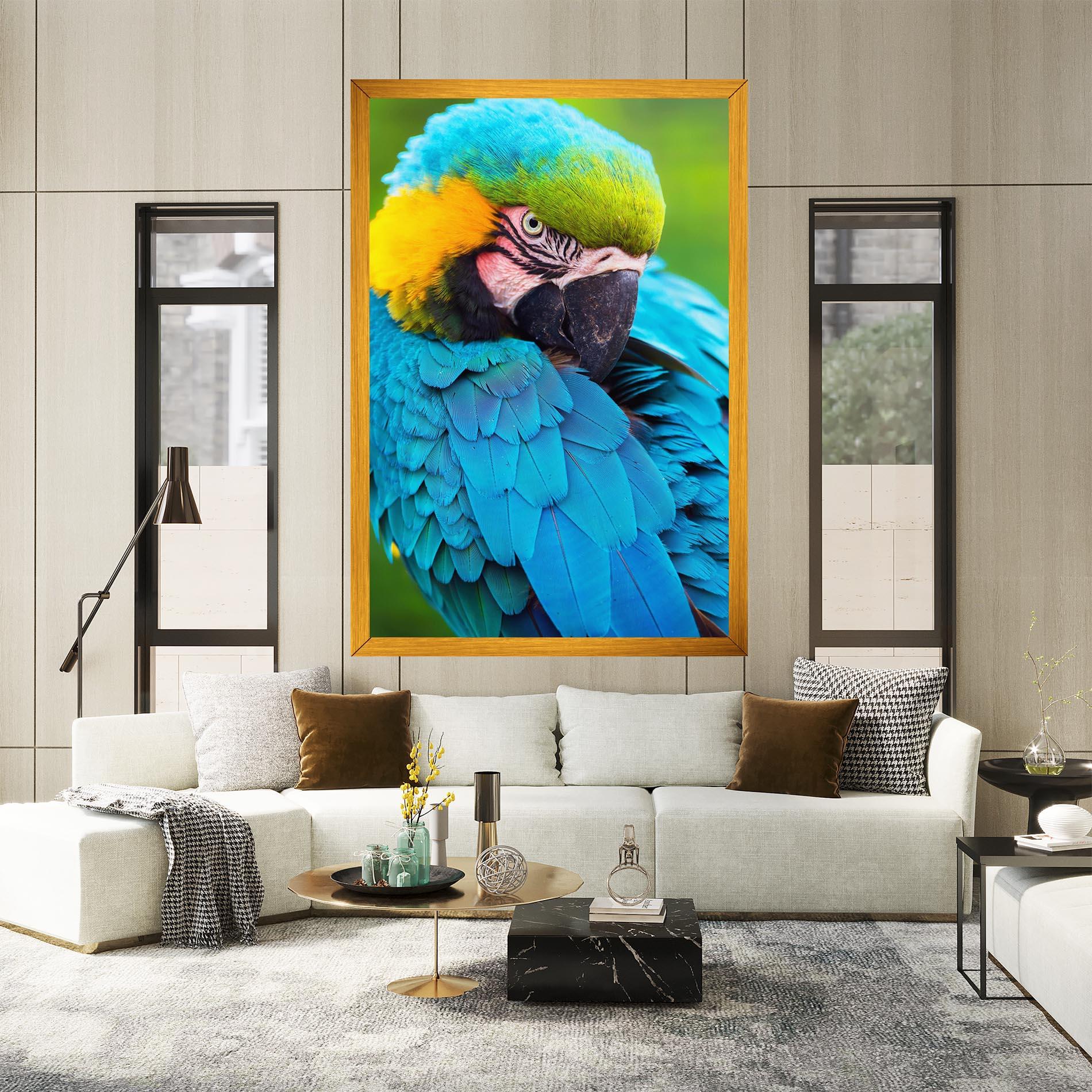 Tablou Canvas Blue Parrot mockup 2