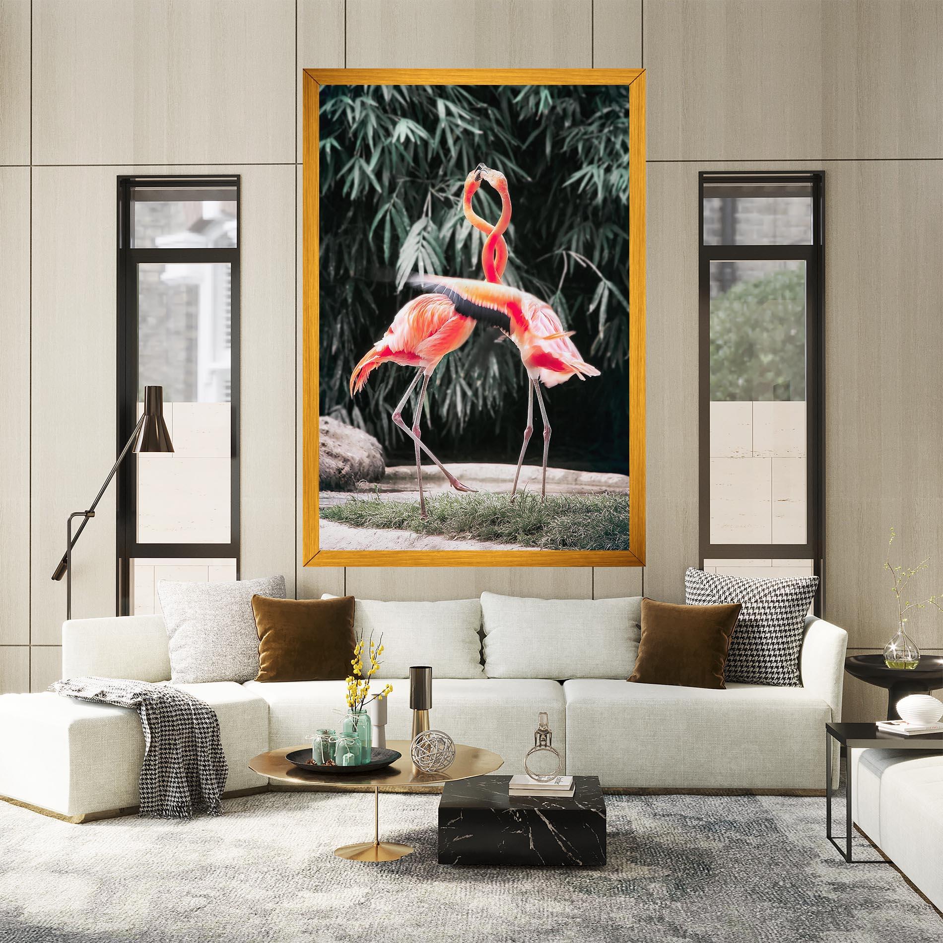 Tablou Canvas Flamingo Love mockup 2