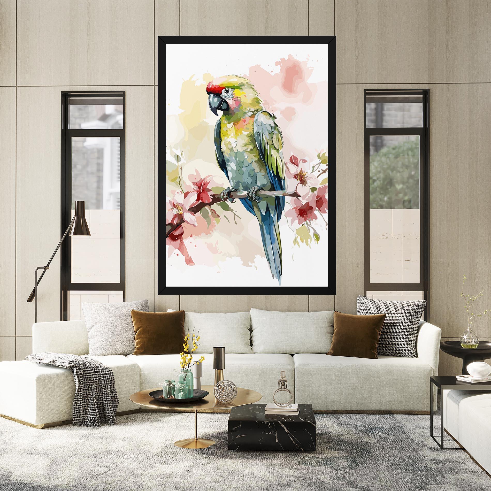 Tablou Canvas Beautiful Parrot mockup 2