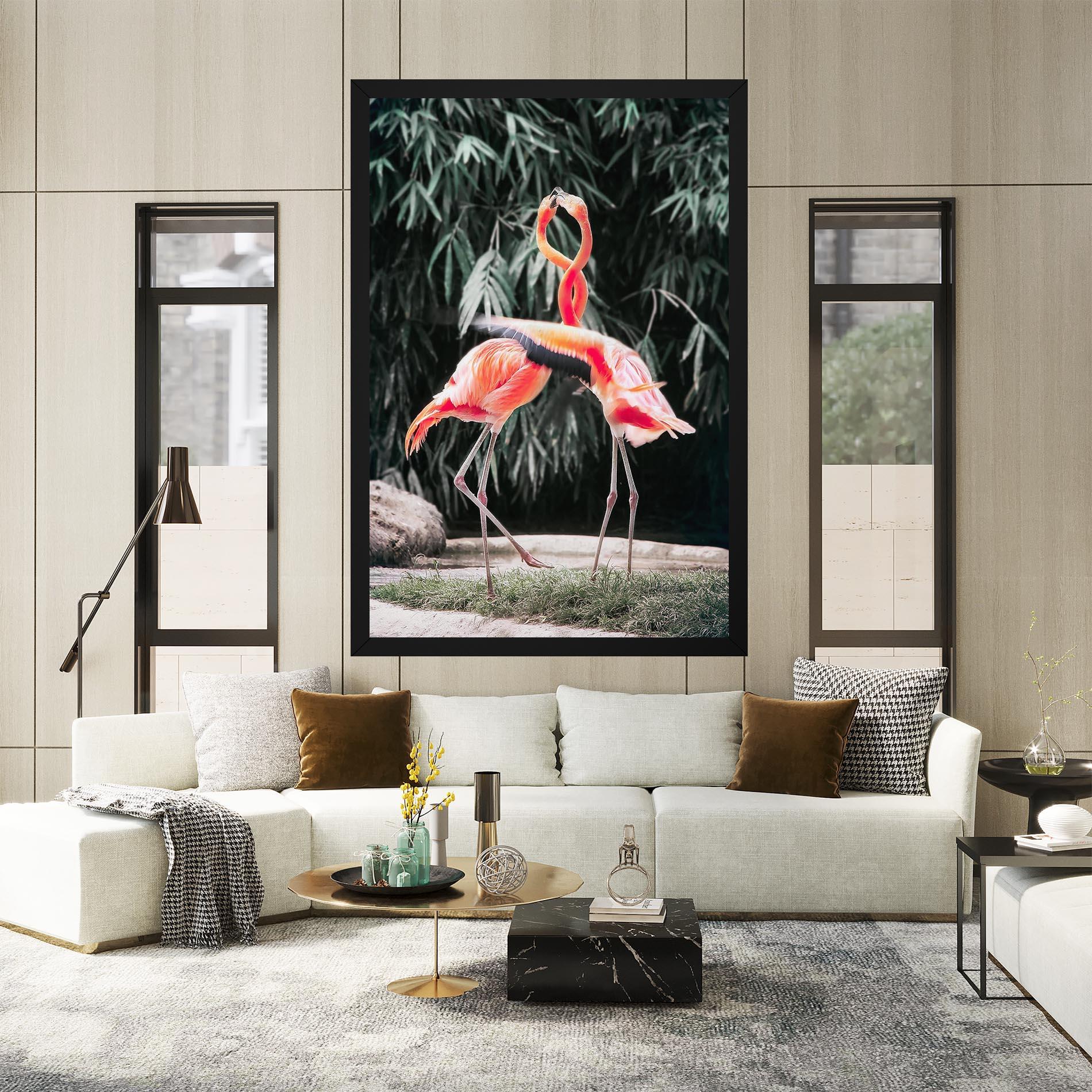 Tablou Canvas Flamingo Love mockup 2