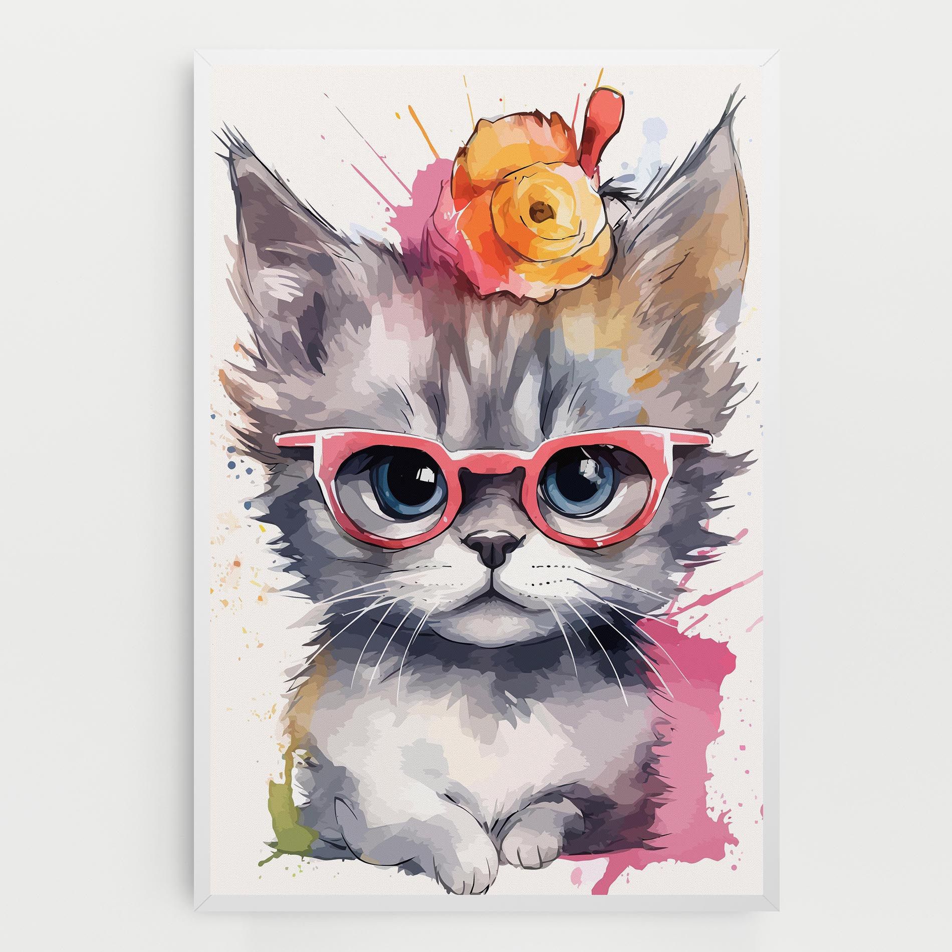 Adorable Grey Cat mockup 0