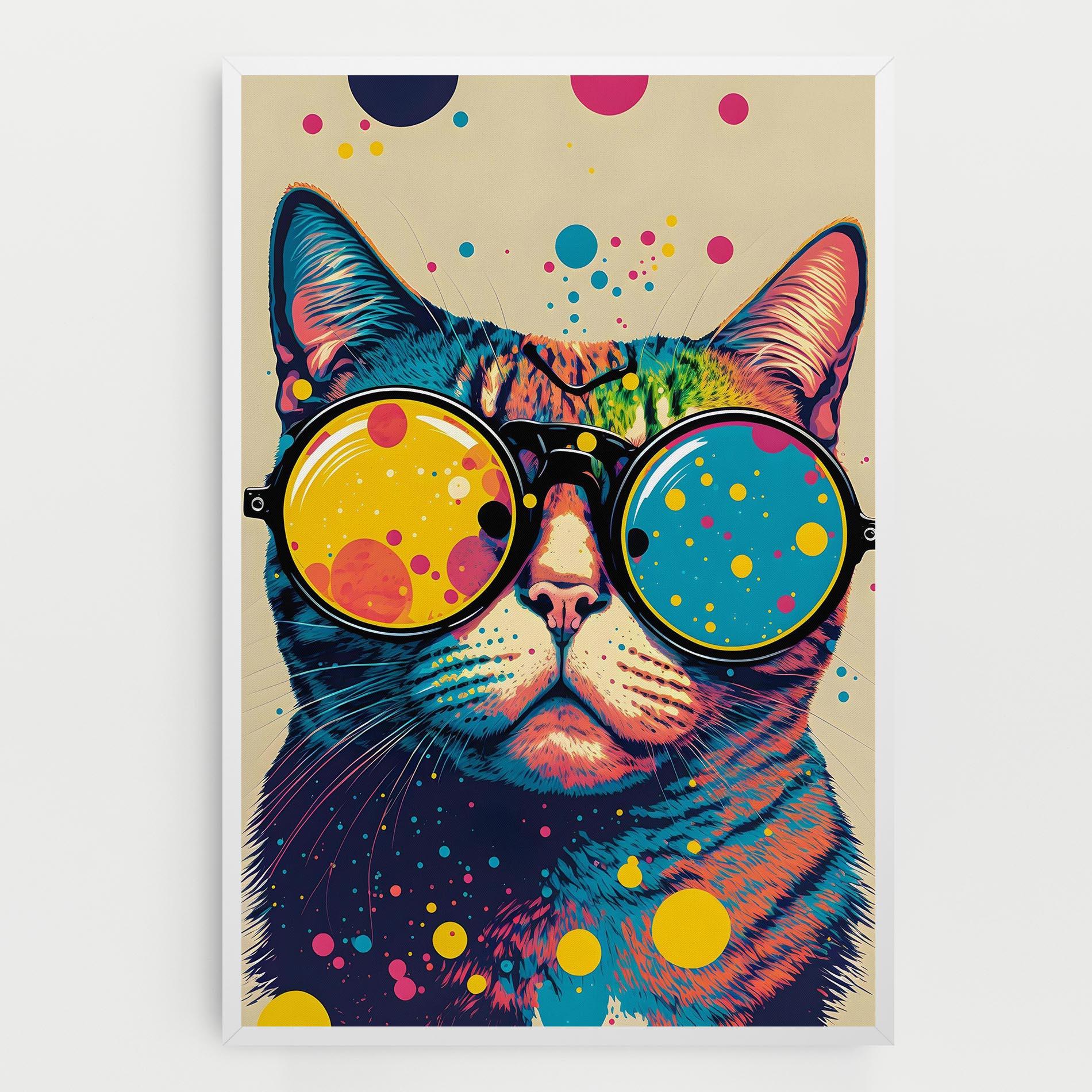 Tablou Canvas Vintage Cat mockup 0