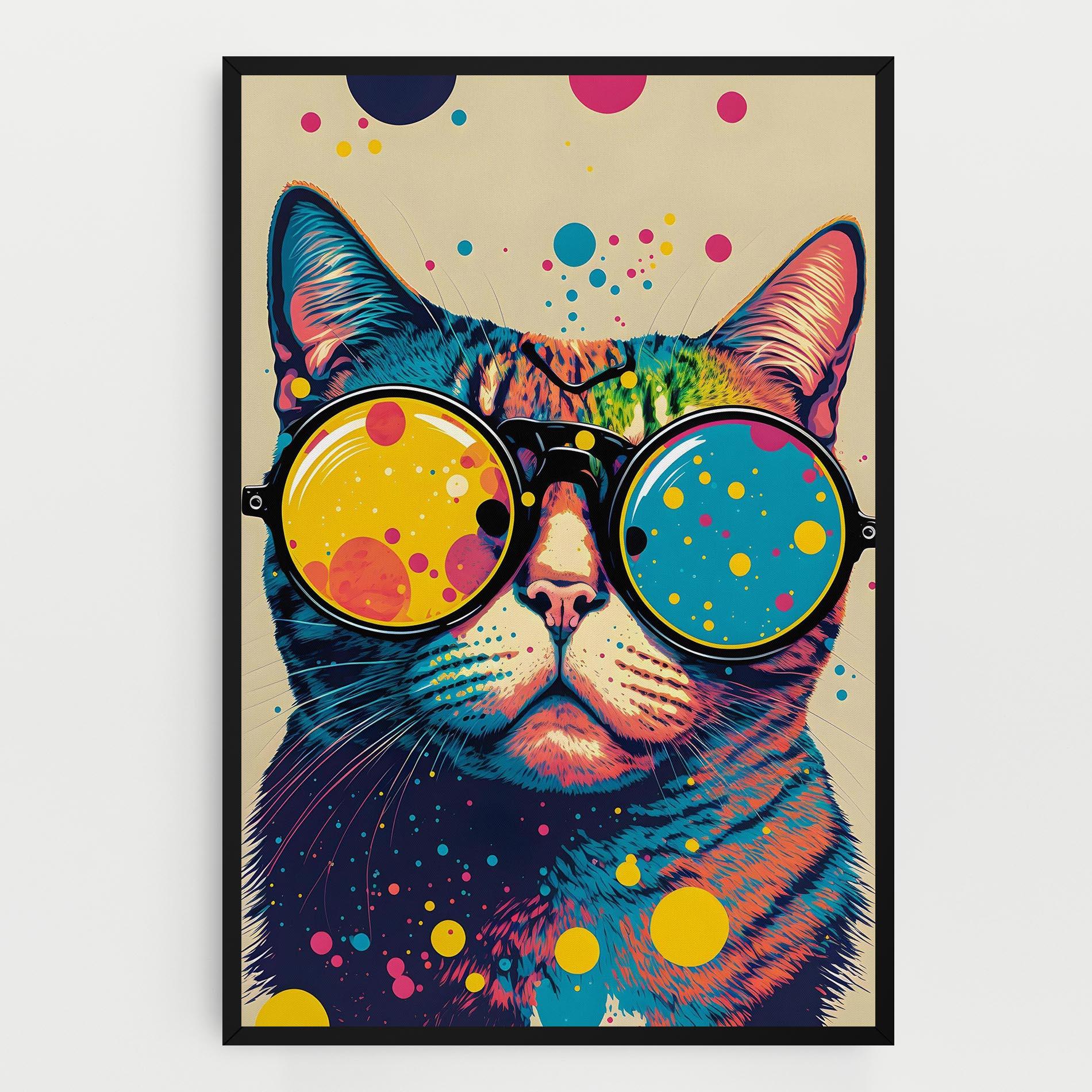 Tablou Canvas Vintage Cat mockup 0