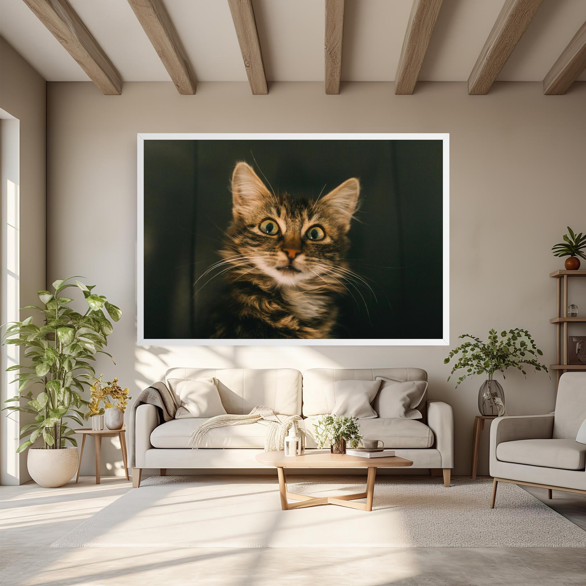 Tablou Canvas Amazed Cat mockup 6