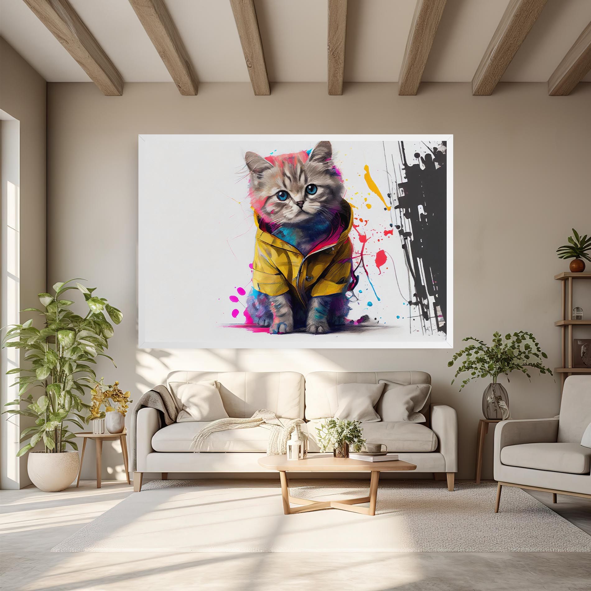 Fluffy Kitten With Clothes mockup 6