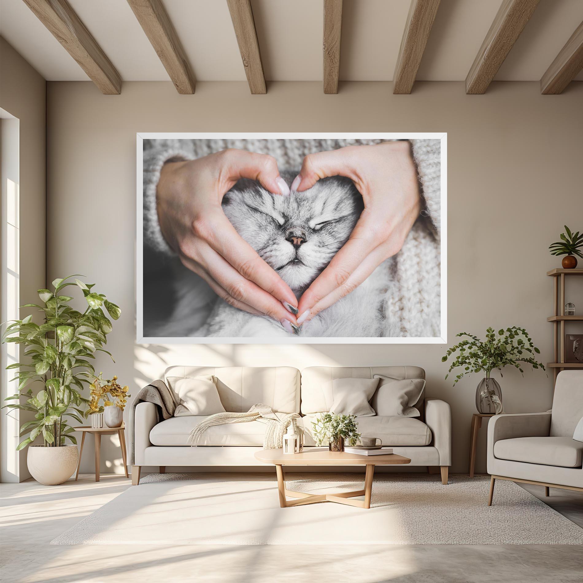 Tablou Canvas Lovely Cat mockup 6